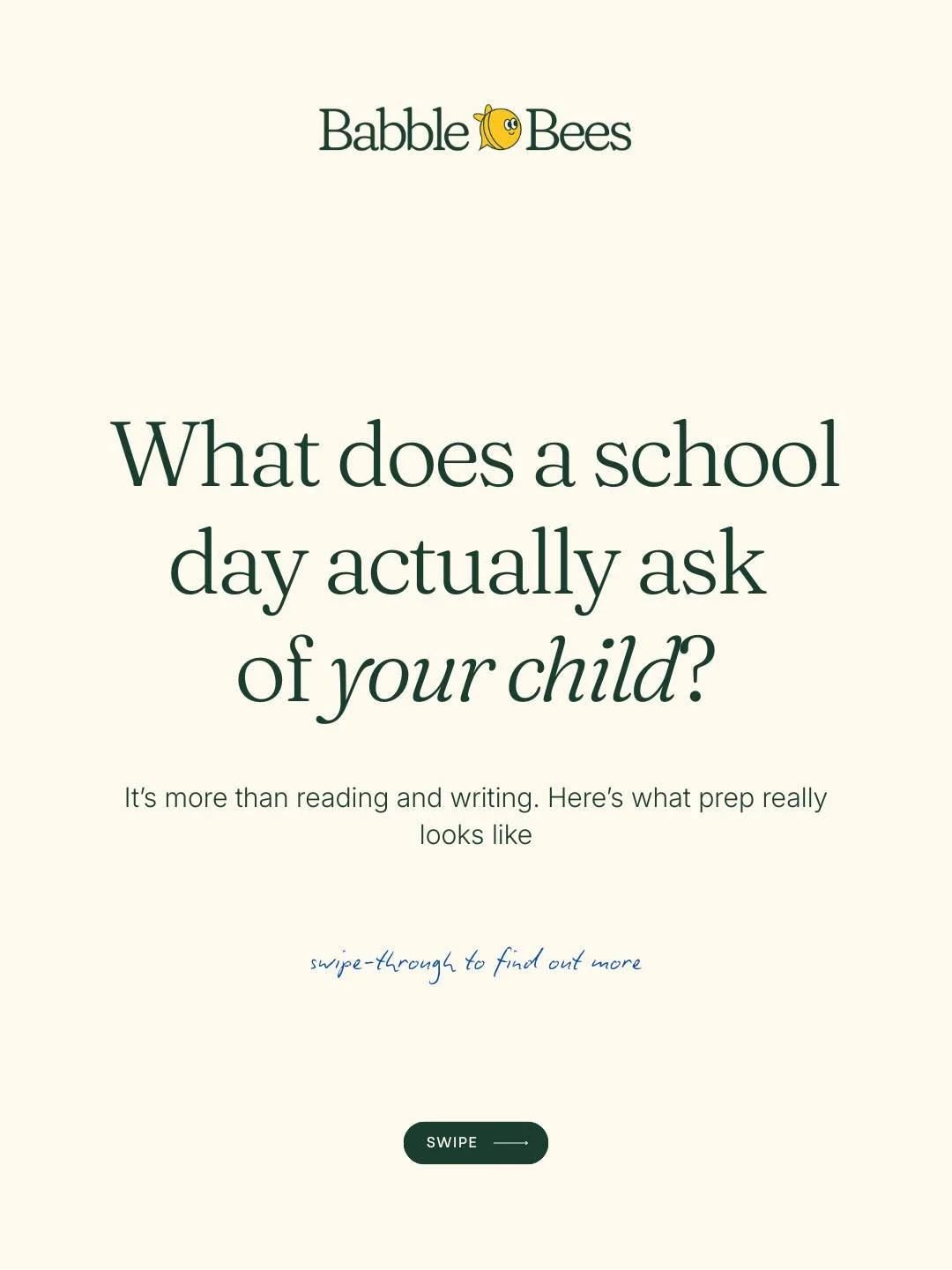 School readiness isn't just about knowing letters and numbers. A Prep day asks your child to say goodbye at the gate, sit still on the mat, follow instructions they've only heard once, play with other kids, manage their own lunchbox, hold a pencil, c