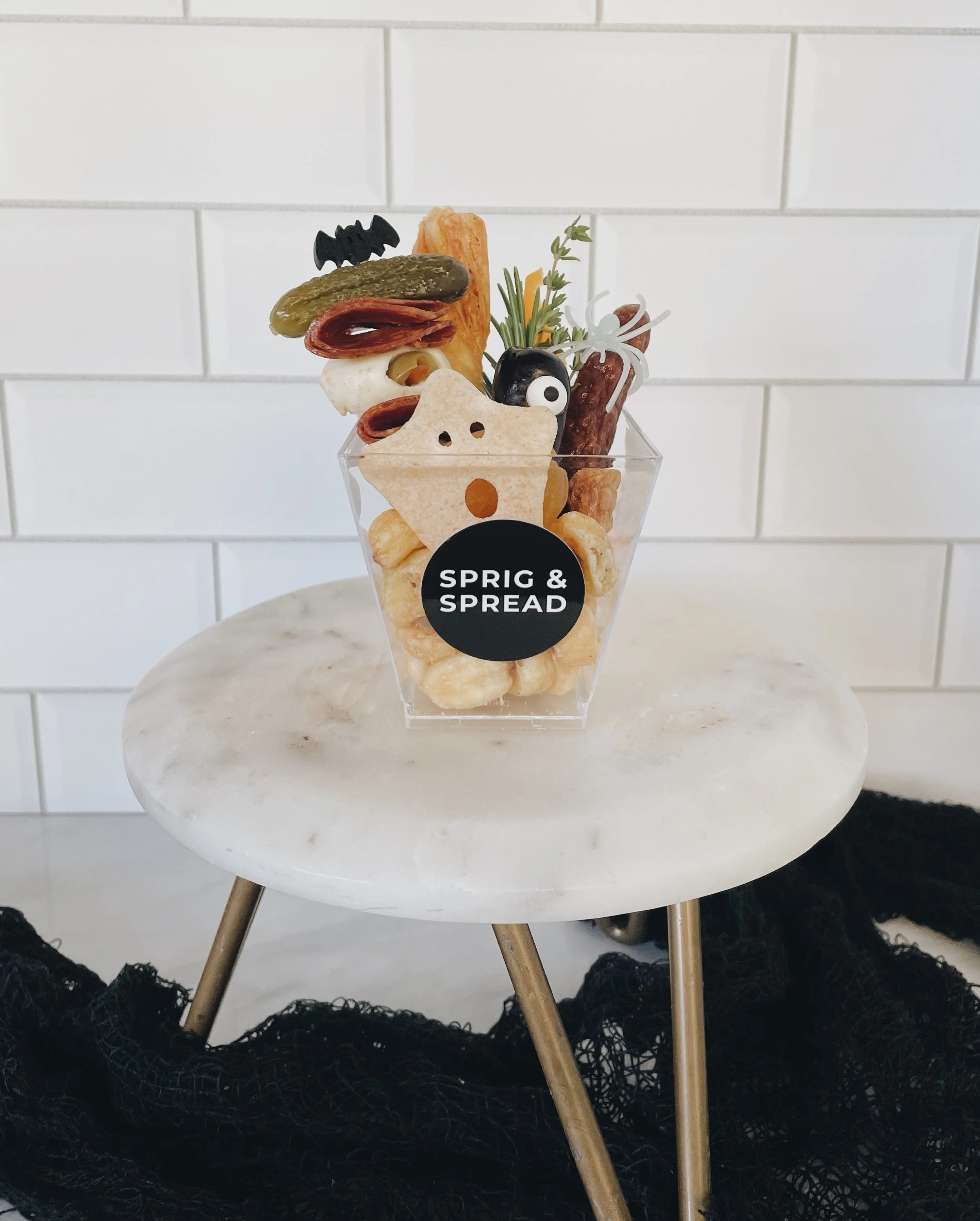 Charcuterie Halloween Cups for each individual