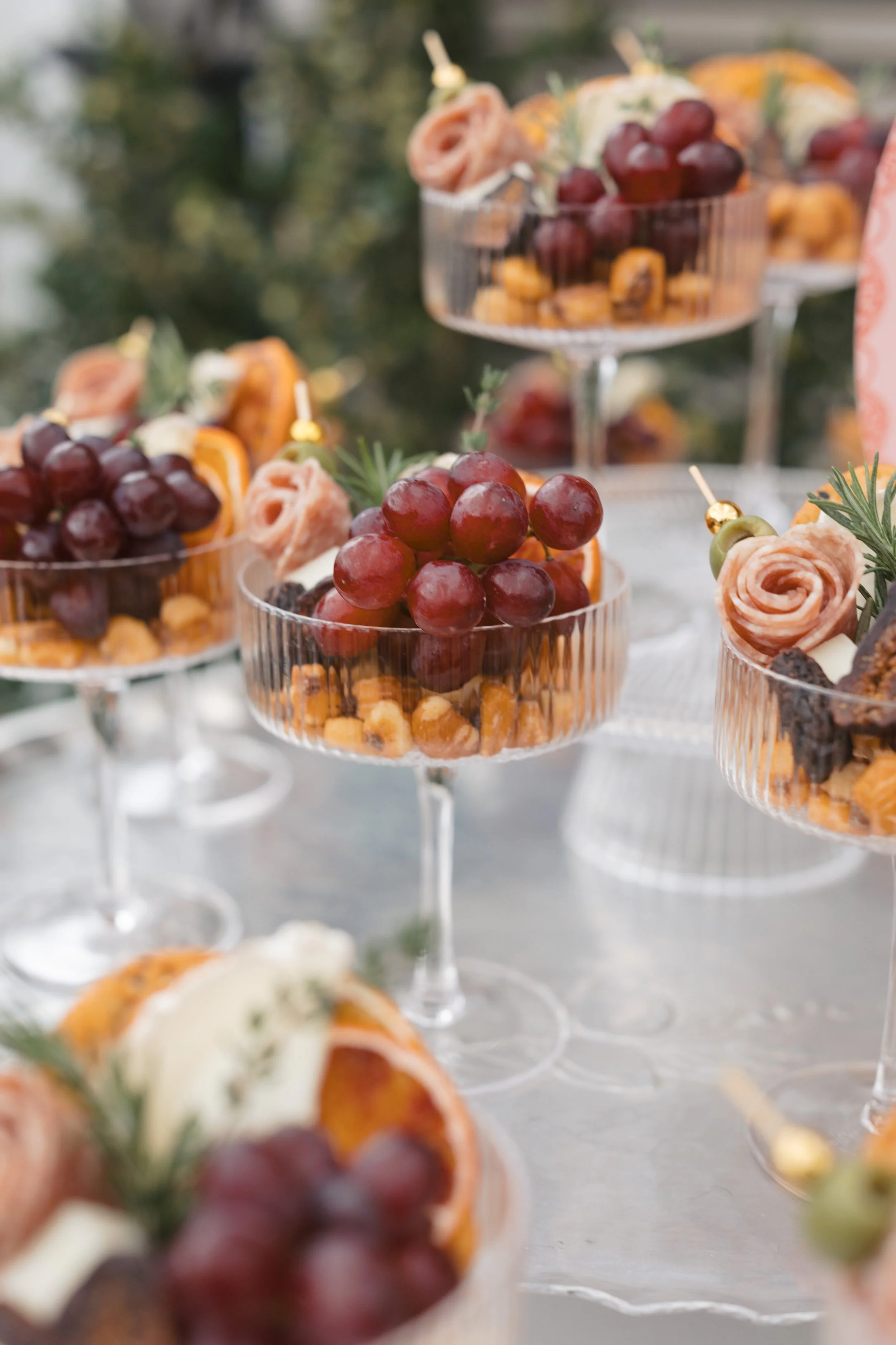charcuterie appetizer cups & coupes for elevated events