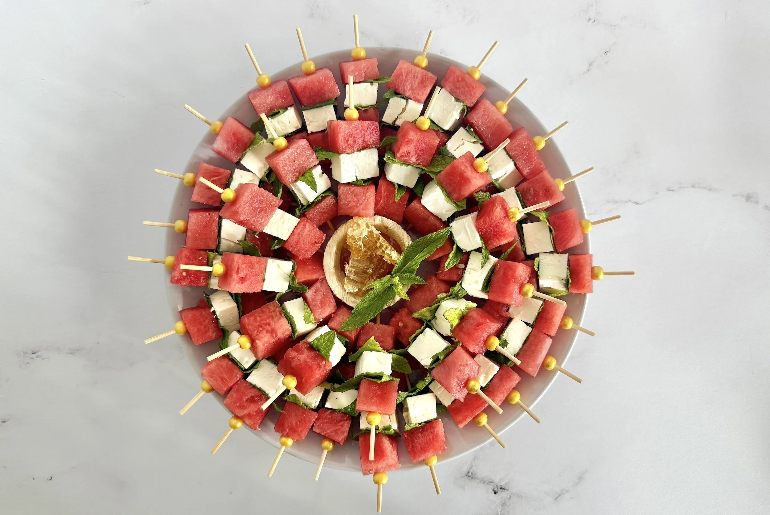Watermelon Feta Skewers