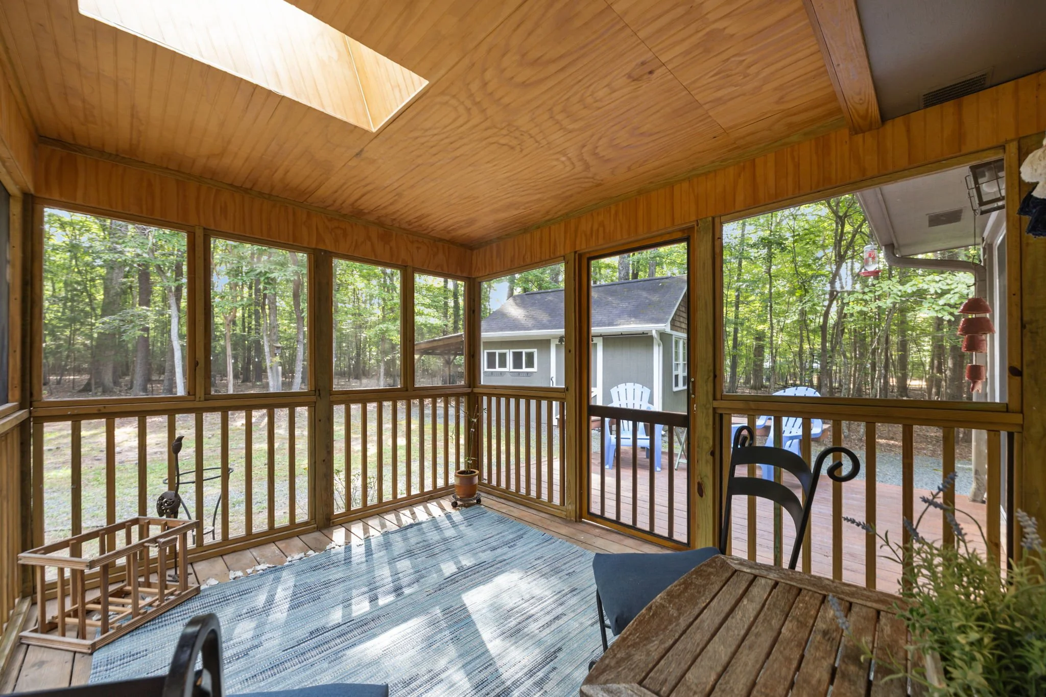 screened porch to view the wildlife from a safe space