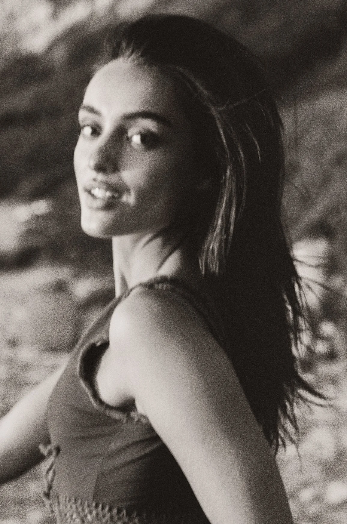Beach portrait on film