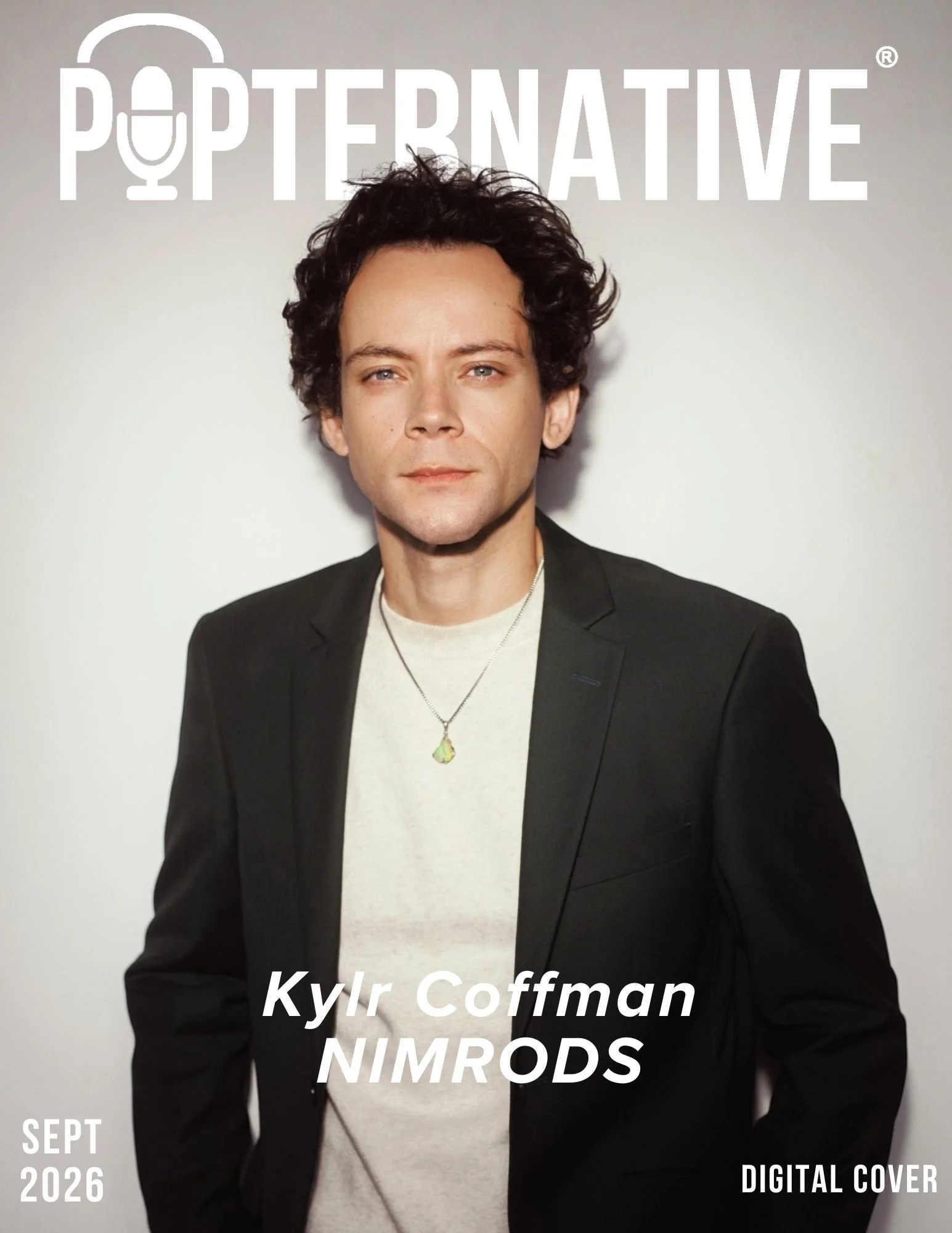 Popternative digital cover of musician Kylr Coffman for Nimrods, photographed by Jared Kinley