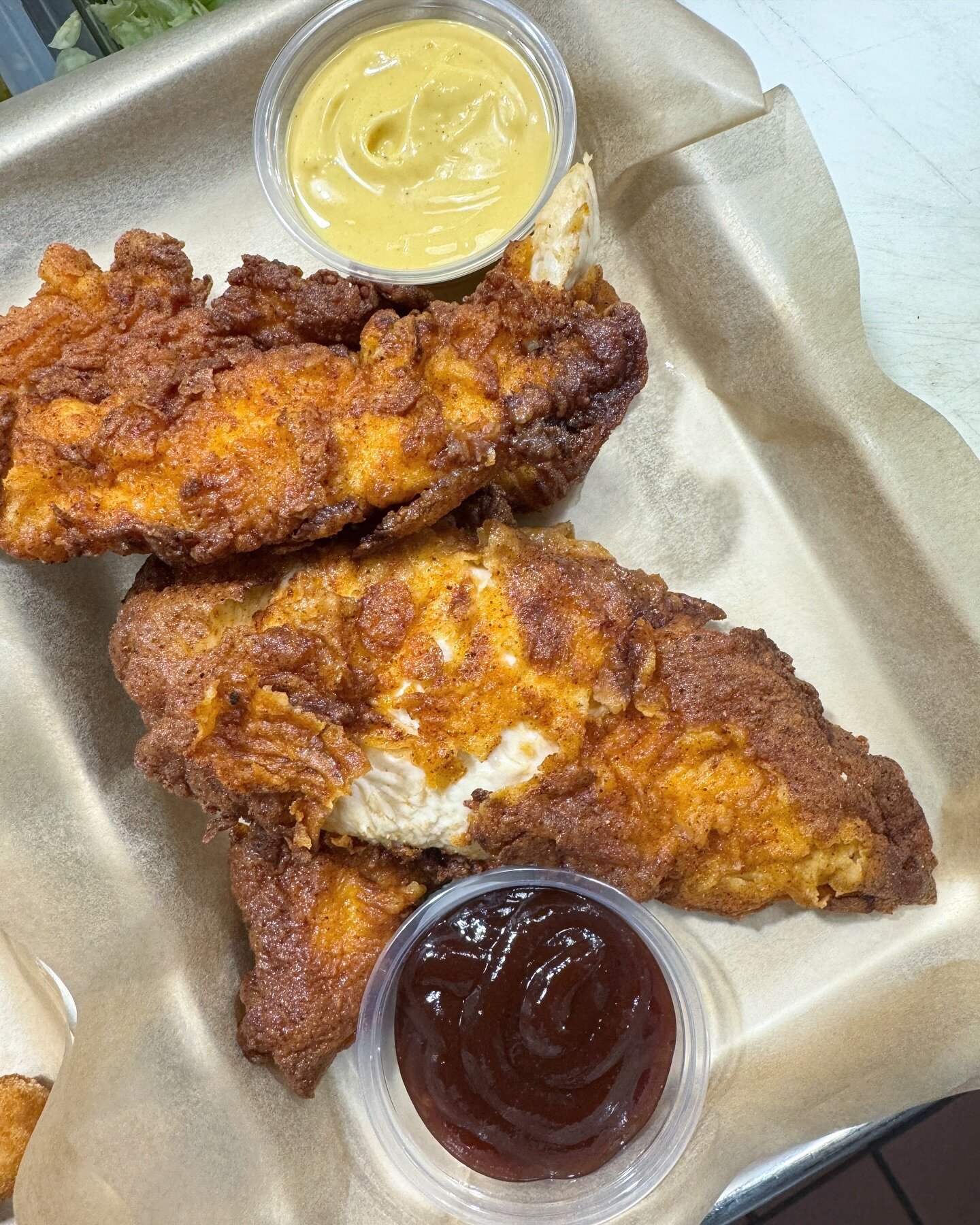 Did you know our tenders are hand breaded and made to order? And they are HUGE!