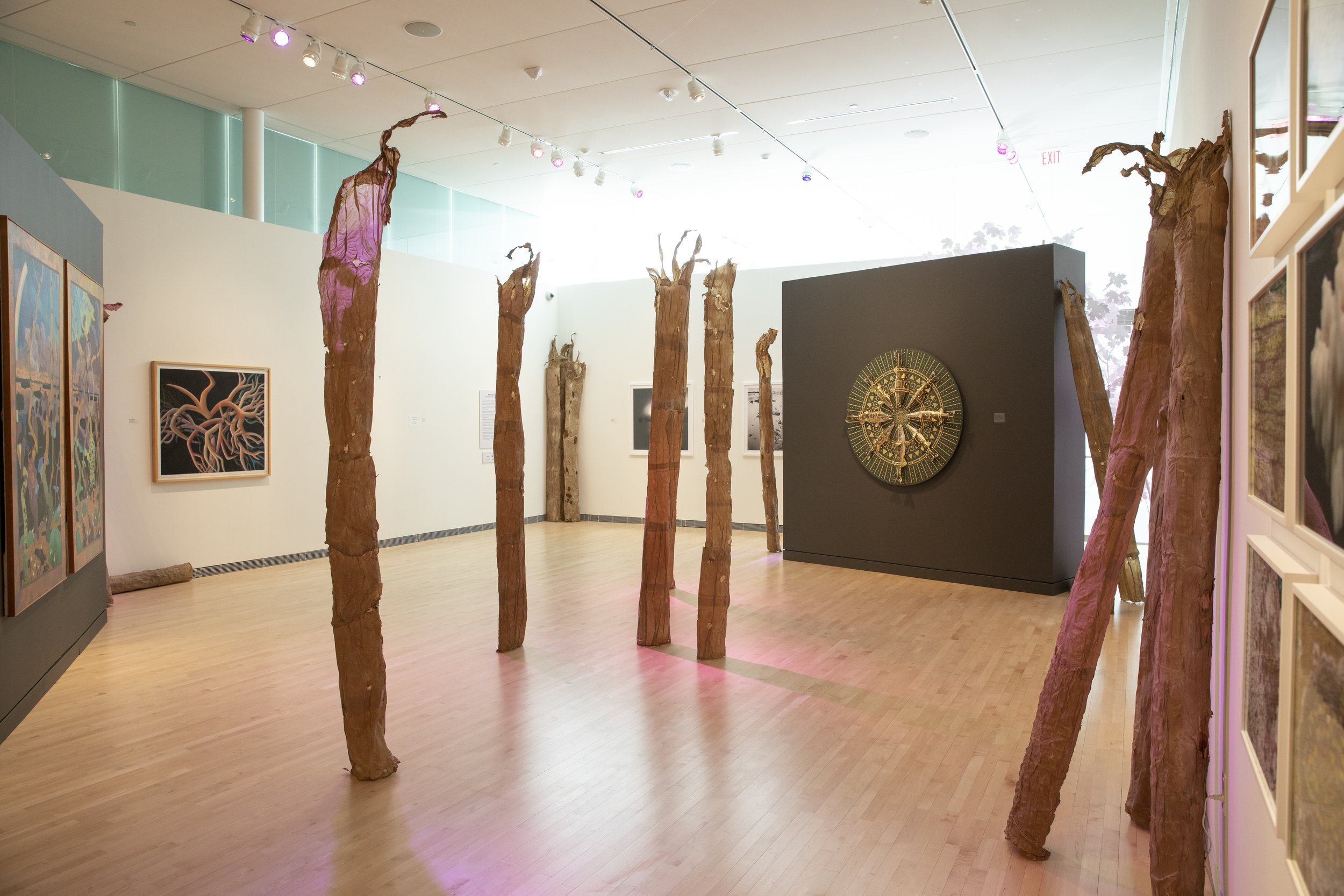 A Forest Follows, handmade flax paper tree installation, Magicl Wilderness group show 2023