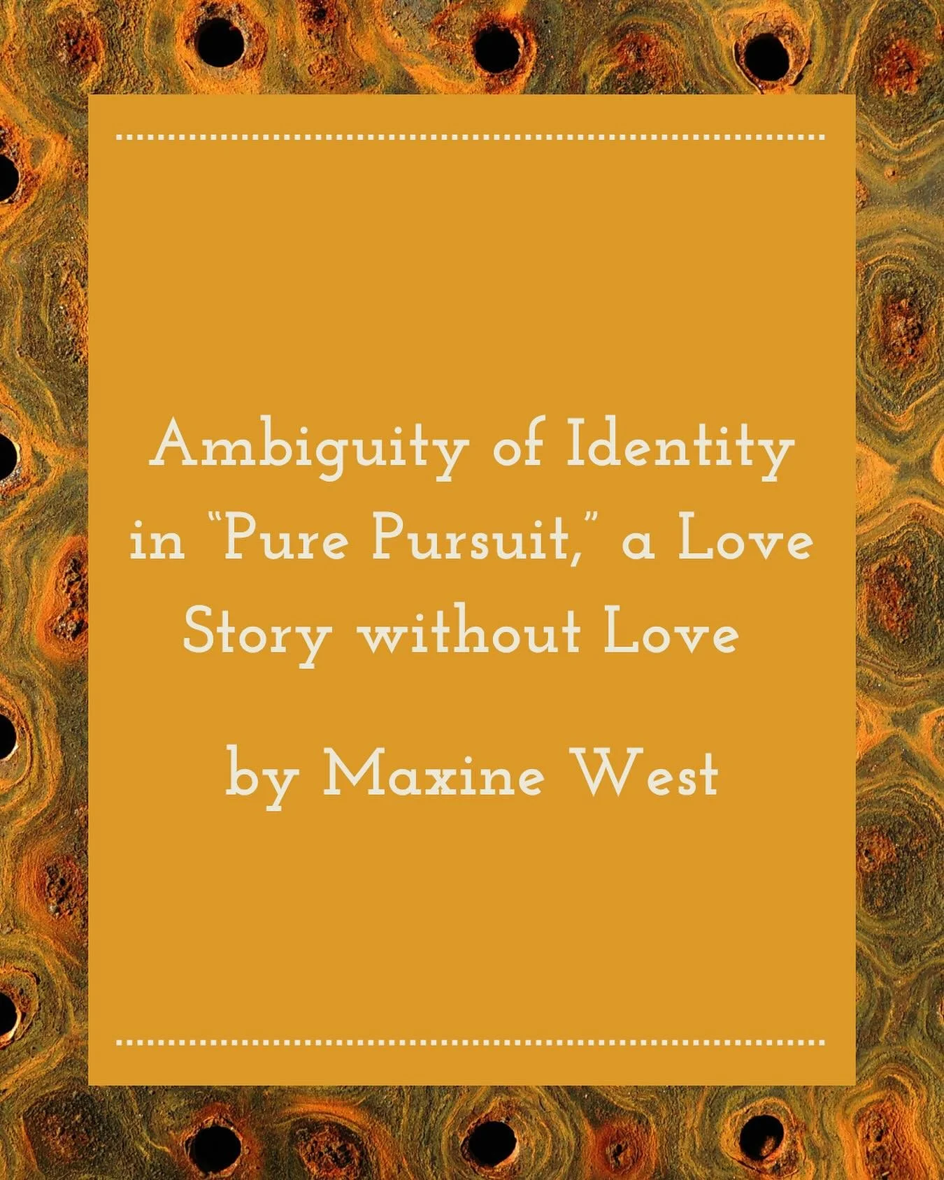 Maxine West, writer published in issue 3 of Abraxas, shares insights in a craft essay on our site: &ldquo;Writing flash/micro fiction is a game of making rules as much as you break them, so the one rule I set for myself was that I wanted the piece to