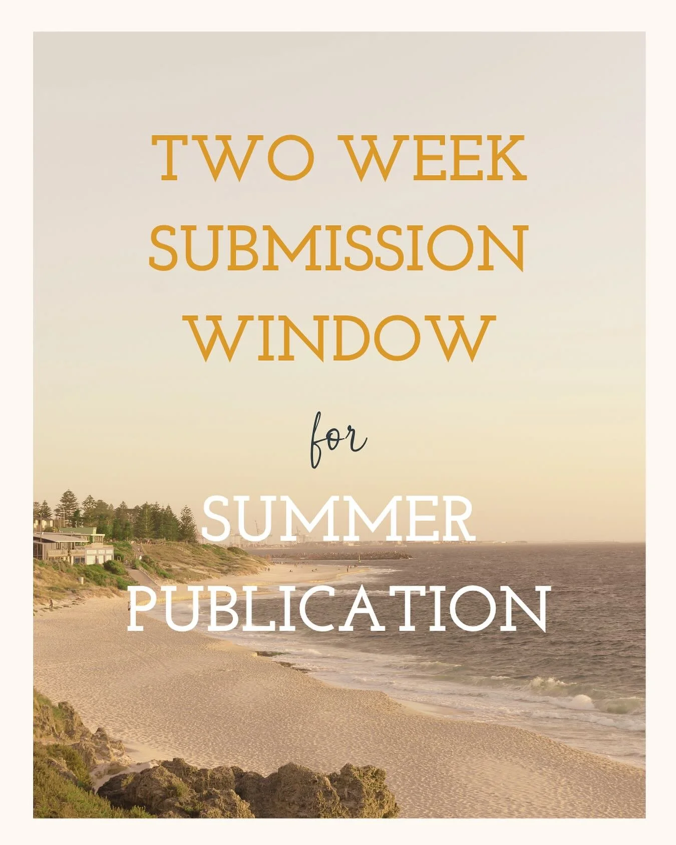 Open till May 15!

We&rsquo;re seeking poetry and flash fiction/creative nonfiction that breaks into light&mdash;work with intention, precision, and the kind of resonance that lingers. Send us pieces that crack open the ordinary, that earn their weir