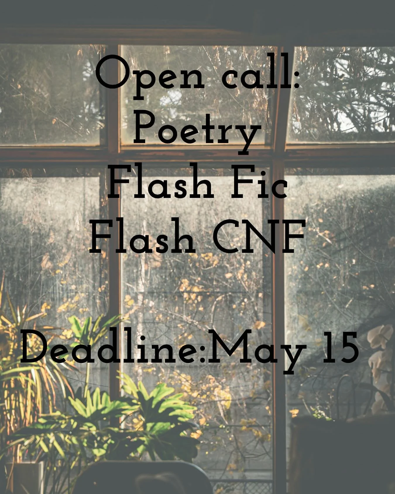 Poetry! Flash fic! Flash CNF! The deadline is nigh.

Consider this your invitation help us celebrate sharp, surprising writing in compact forms.

Submit on our site!