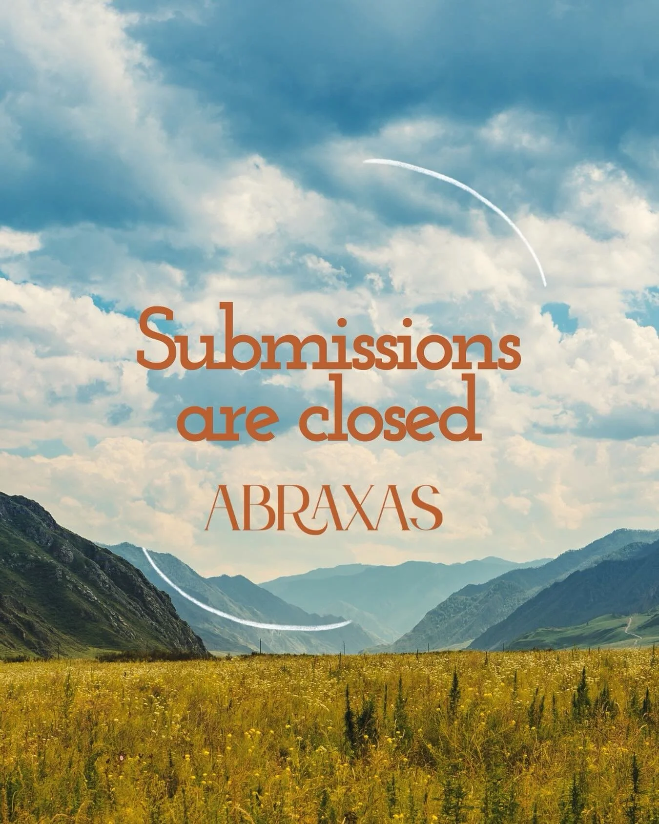 But good news: we reopen for issue 4 August 1. 

Submissions for our summer folio are now closed.