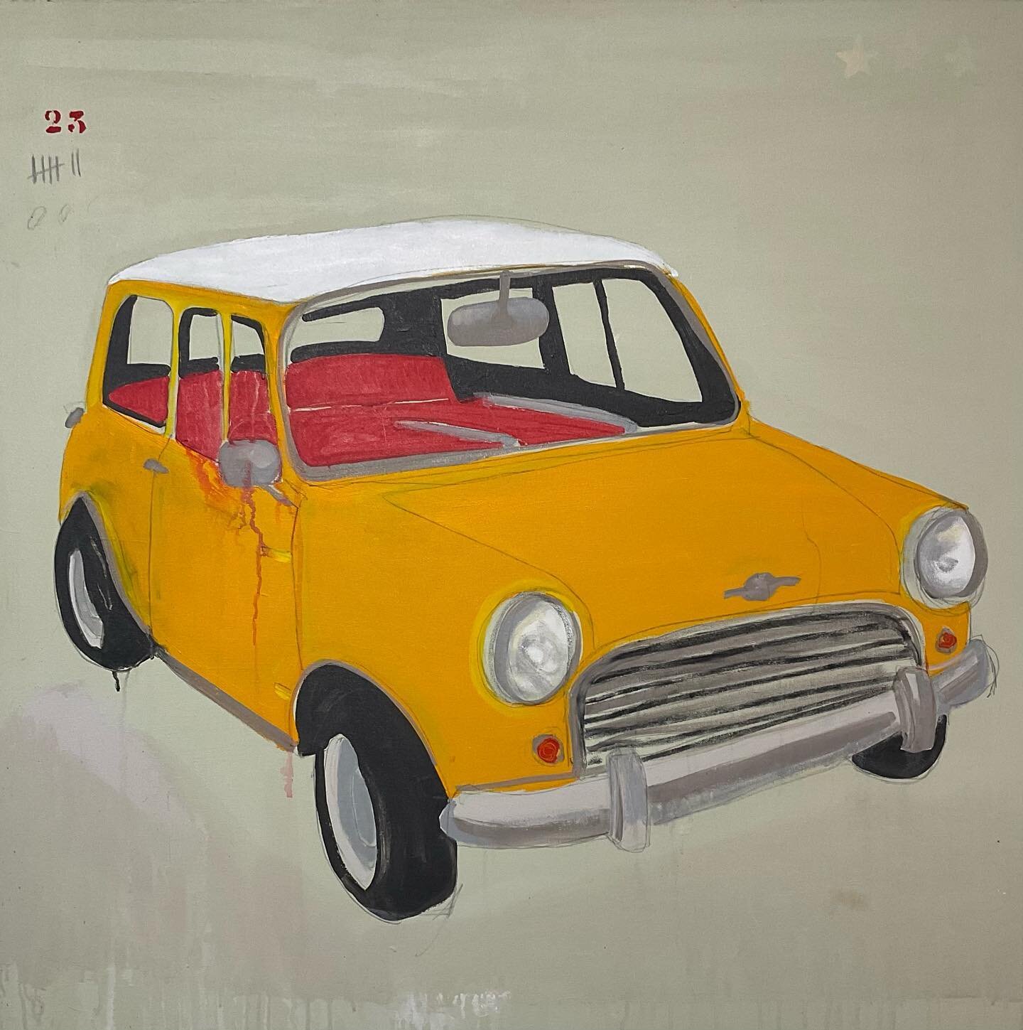 &ldquo;Mini Haha&rdquo; by Marc Renshaw. 100 x100cm