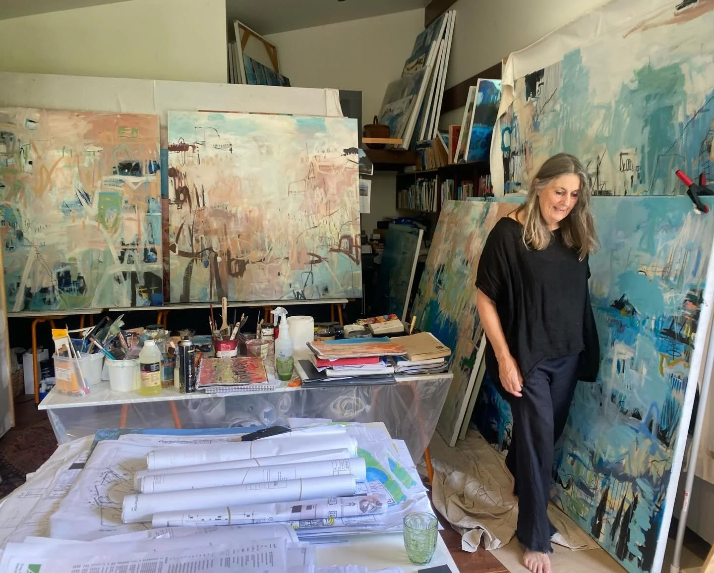 I had a visit to Rosie Stollery&rsquo;s studio this week. Rosie will having her second solo show with Pack Gallery Studio opening 21st March. &ldquo; The Heart&rdquo; exhibition will be showcasing Rosie&rsquo;s latest paintings that were created resp