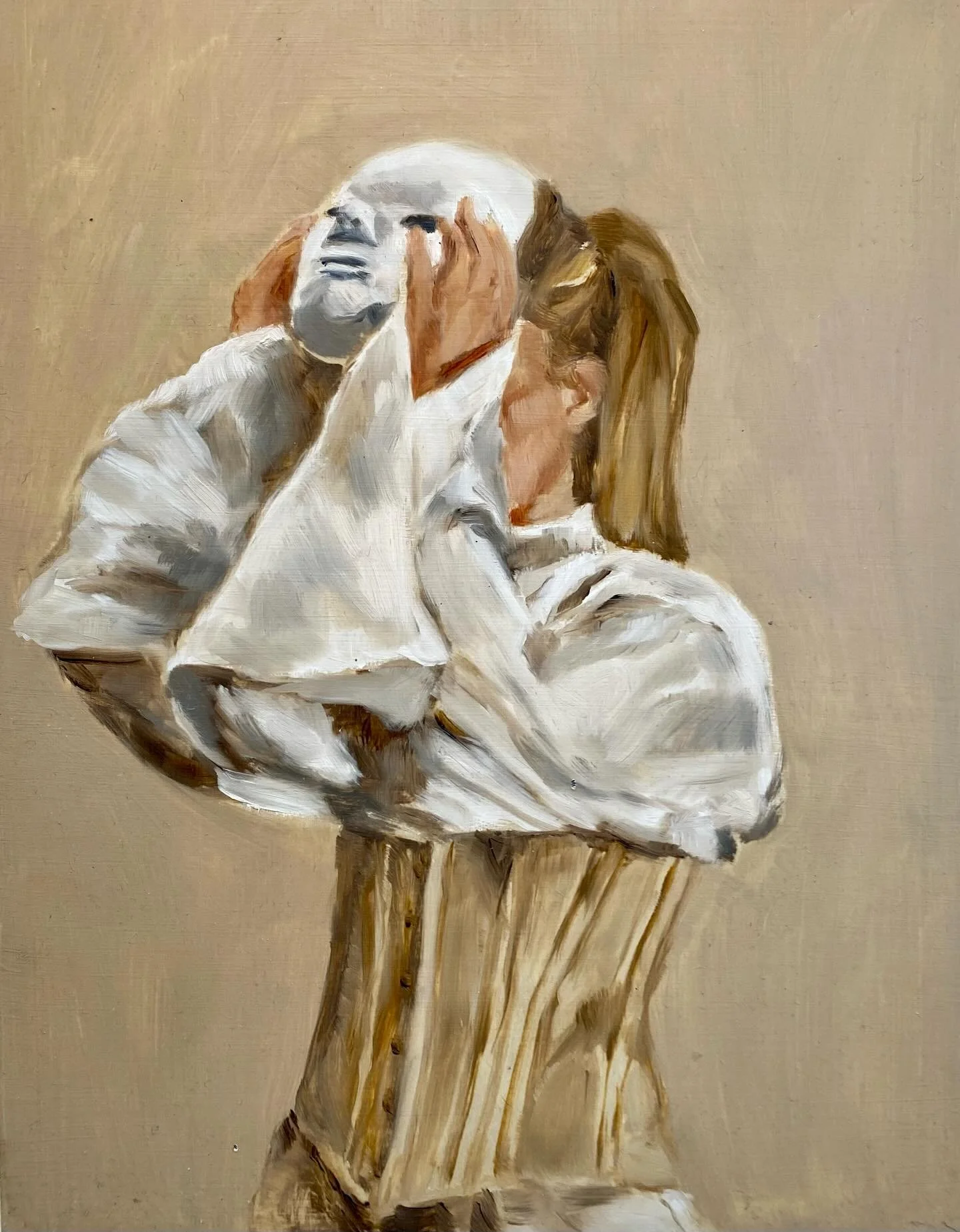 2 beautiful little Cedar Jeff Paintings. 28 x 35 cm. Oil on board