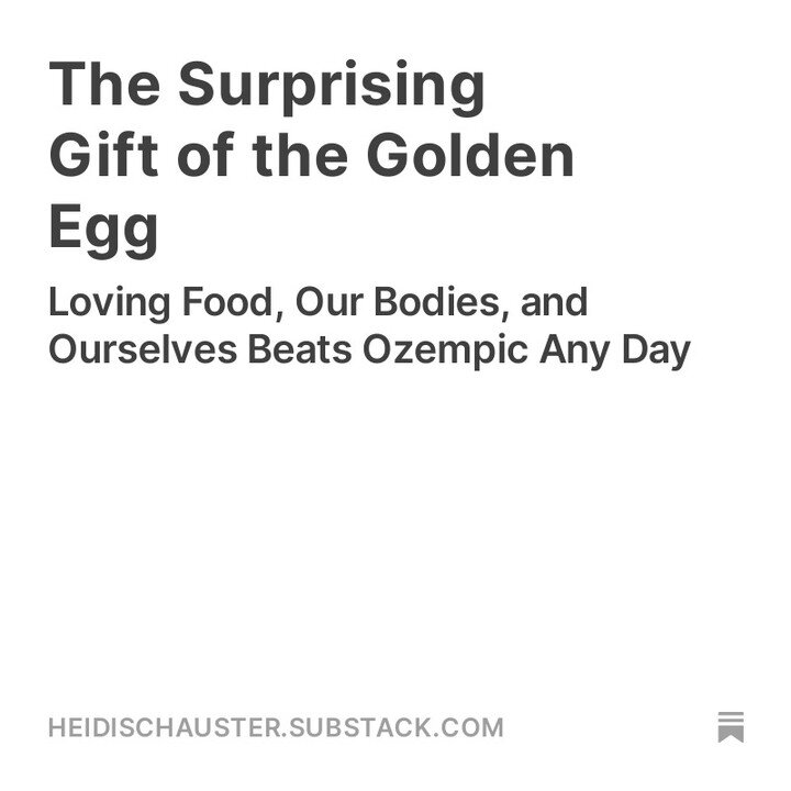 I wrote a little piece inspired by a family tradition. Check it out on Substack. 
https://substack.com/@nourishingwords

My new book is Nurture: How to Raise Kids Who Love Food, Their Bodies, and Themselves. If you read it and find it helpful, please