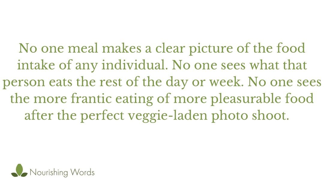 Julianna (my colleague/assistant) and I dislike the social media trend of taking photos and videos of your perfect-looking meal. This provides an unrealistic look (for impressionable viewers young and old) of what an &quot;ideal&quot; meal looks like