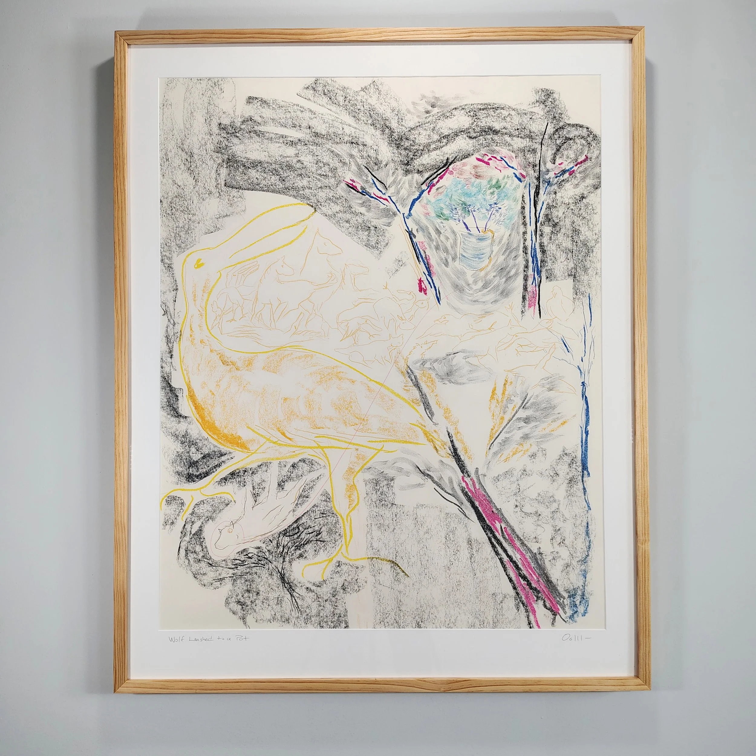 Wolf Leashed to a Pot