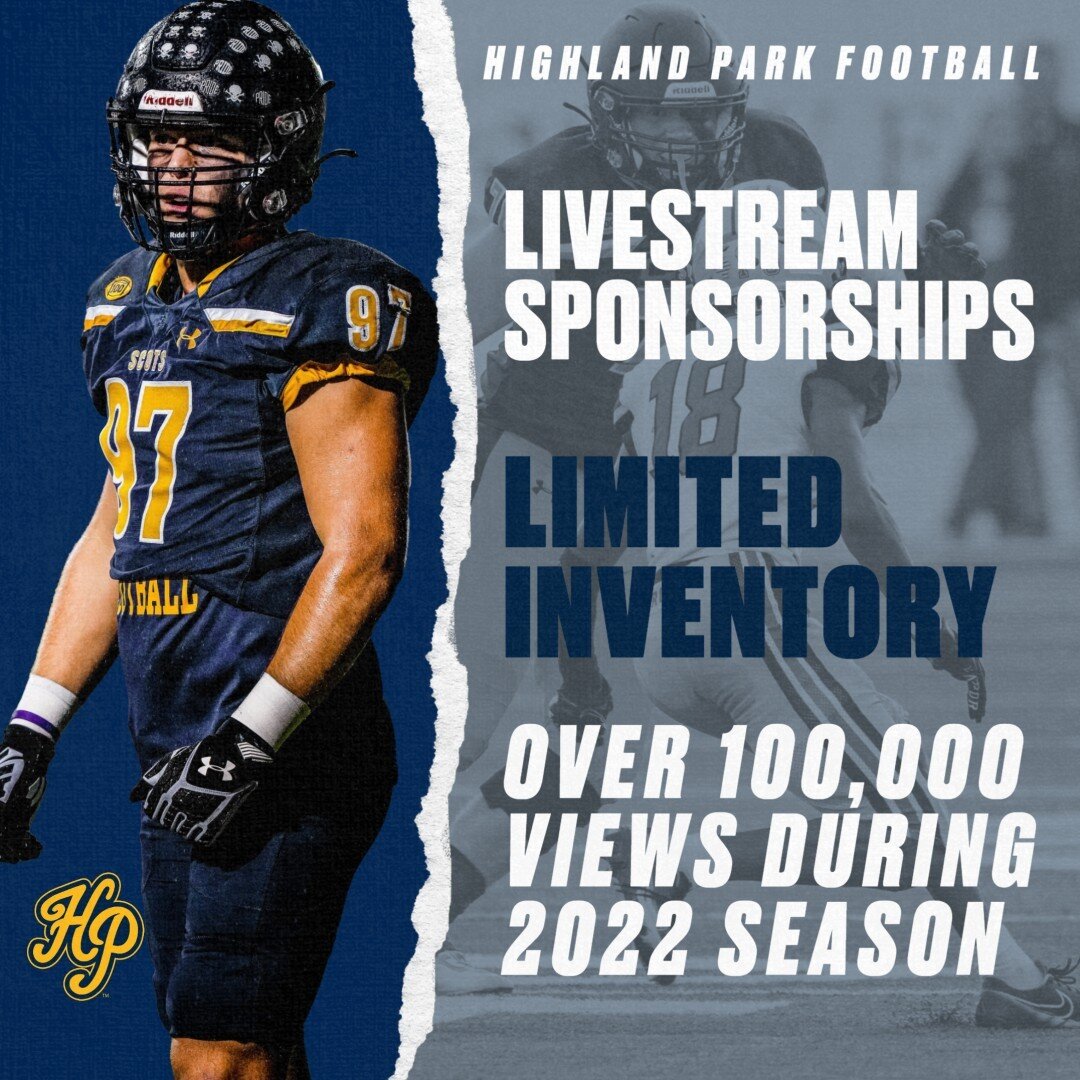 Highland Park Sports Club 501c(3) is now opening sponsorship opportunities for the Football Livestream. There are limited spots available!  Please email scotsgameday@gmail.com or contact an HPSC board member to discuss how to get involved. 

Go Scots