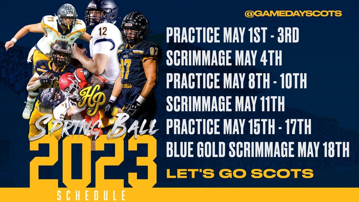 College Coaches! Here is the Scots Spring Schedule, and we would love for you to visit Highlander. Contact HP's recruiting coordinator, Coach Chip Burt, and see what is unique about our winning program and players.