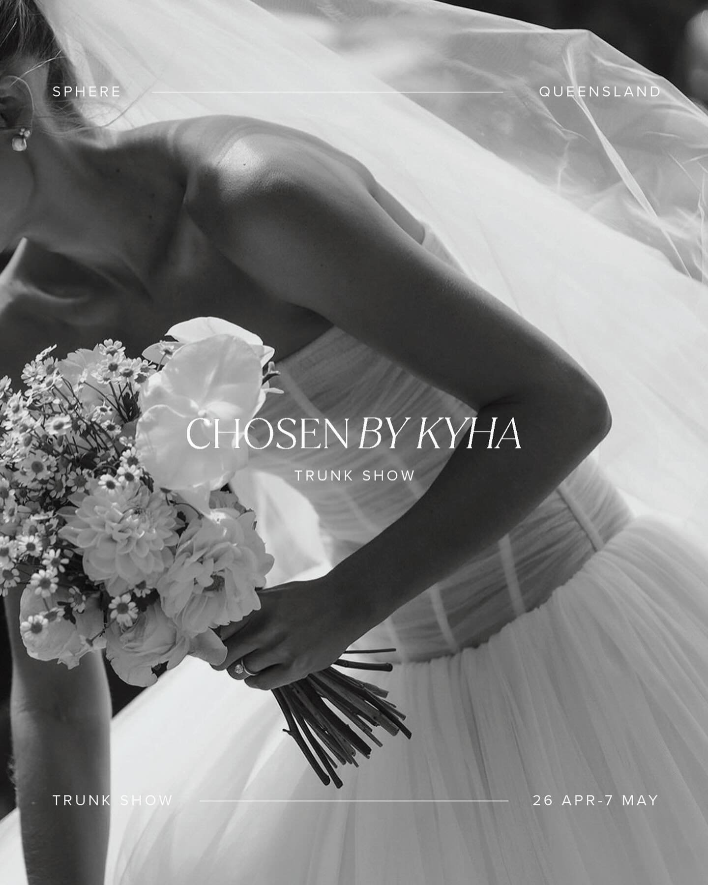 CHOSEN BY KYHA TRUNK SHOW &mdash;&mdash; The new Alter Ego collection in store this week 26TH APRIL - 7TH MAY only with a special 10% off offer, including the gorgeous Beau gown as worn by bride @lauradewit ✨ Only a few appointments remaining, be one