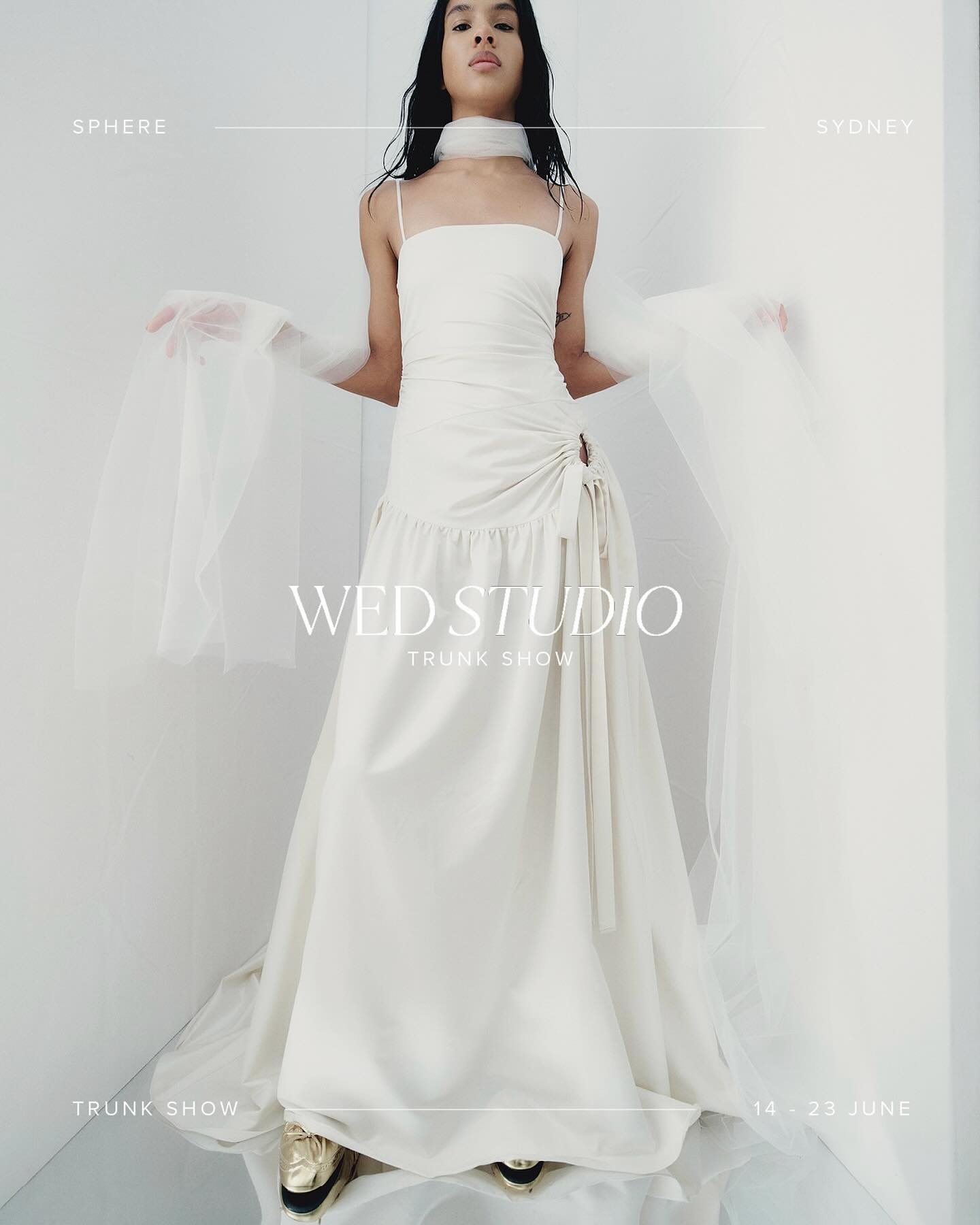 WED STUDIO TRUNK SHOW &mdash;&mdash; Making their Australian debut, we&rsquo;re so excited to showcase London designer and fashion favourite @wedstudio_  at Sphere Bridal Gallery next month!

Renowned for their chic, unconventional design approach th