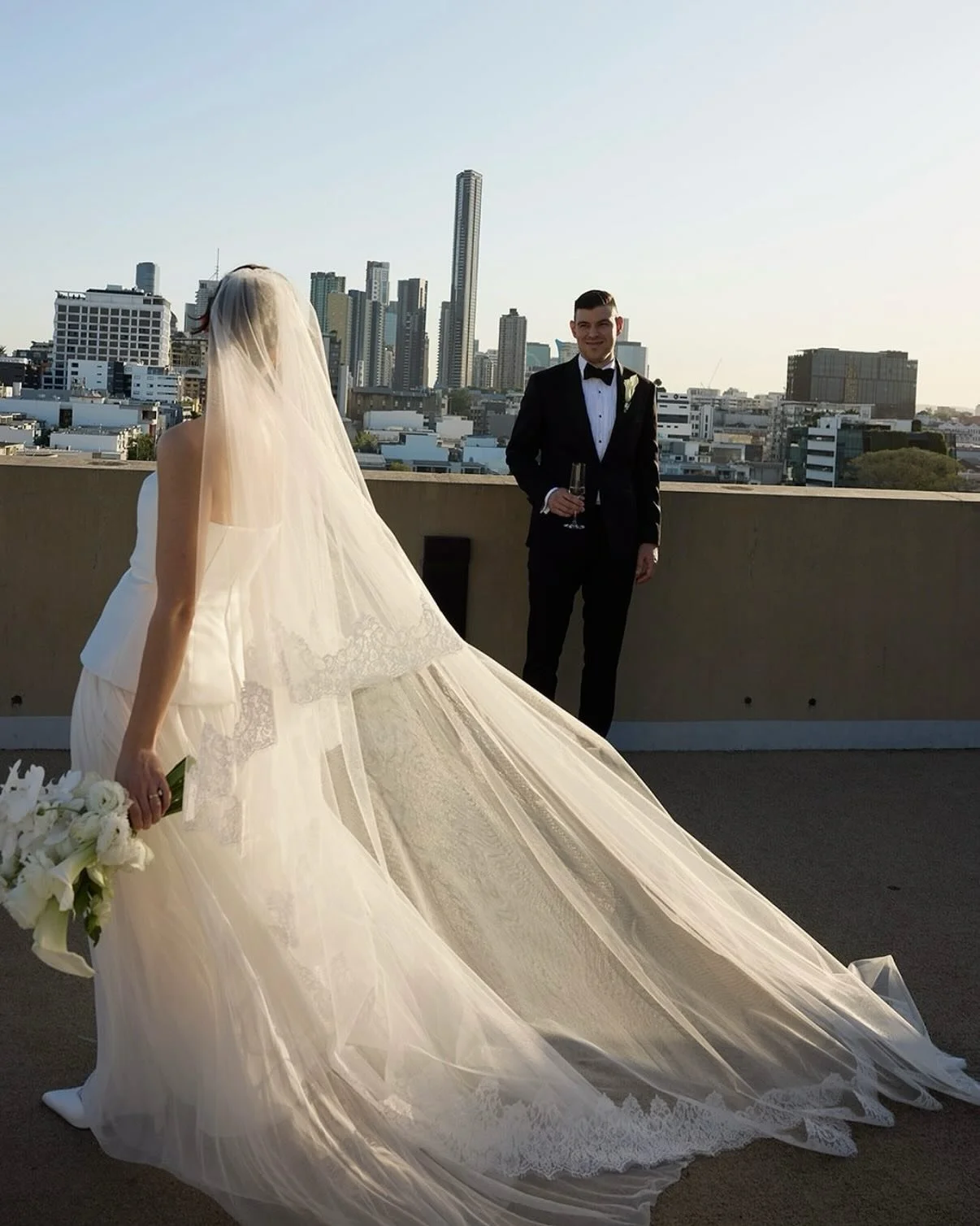 SPHERE BRIDE &mdash; Gorgeous @pariselizabeth2 in the @preajames_bridal Yolanda gown for her chic celebrations at our neighbour @thecalilehotel Brisbane. The perfect silhouette for an effortlessly elegant appeal that&rsquo;s equally modern and timele