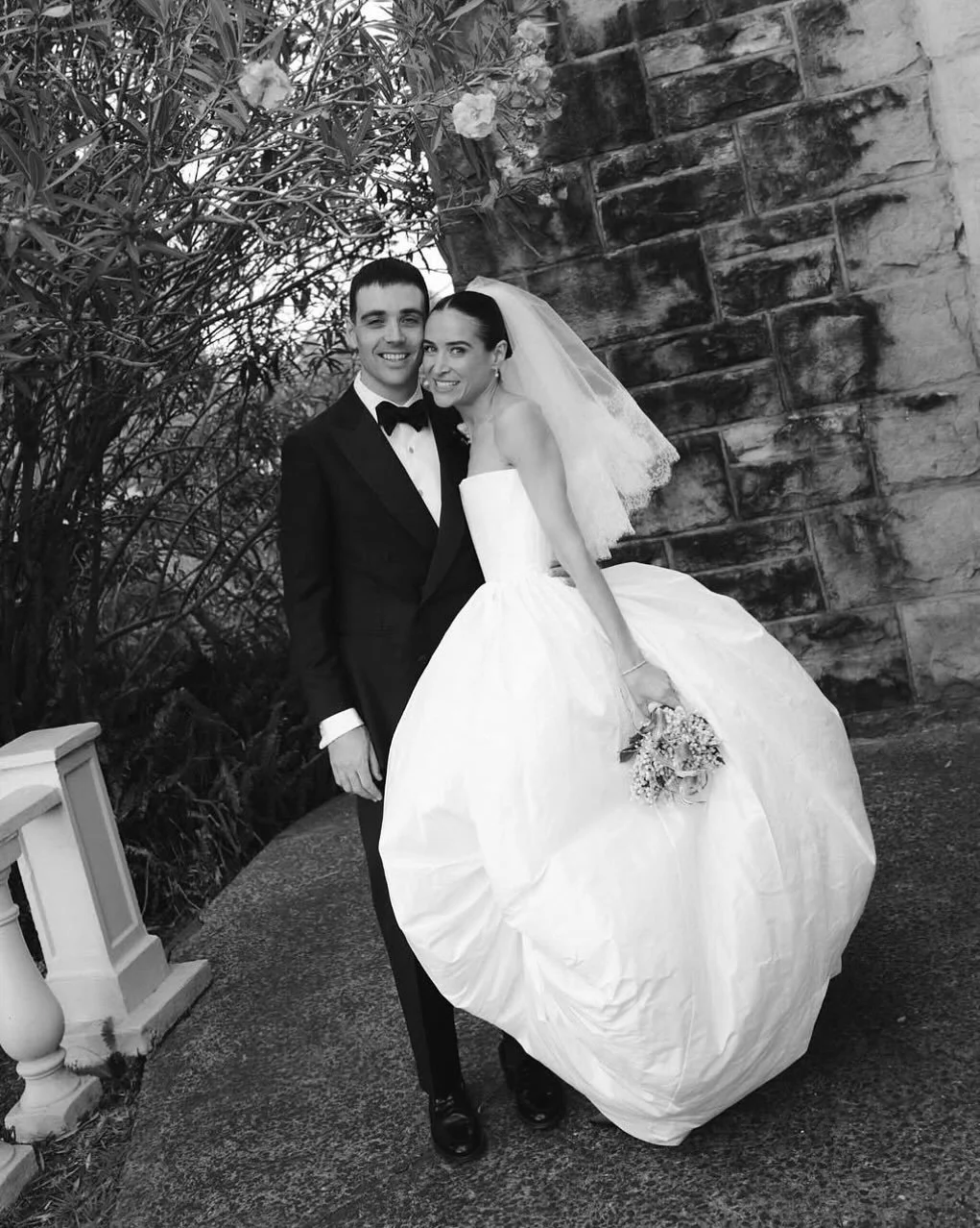 SPHERE BRIDE &mdash; Moments with the @wedstudio_ Corset Tie Dress on bride @lottienelligan for her gorgeous Sydney Opera House wedding. A chic bubble skirt softly billowing with each step, contrasted with the structure of the corseted bodice. Explor