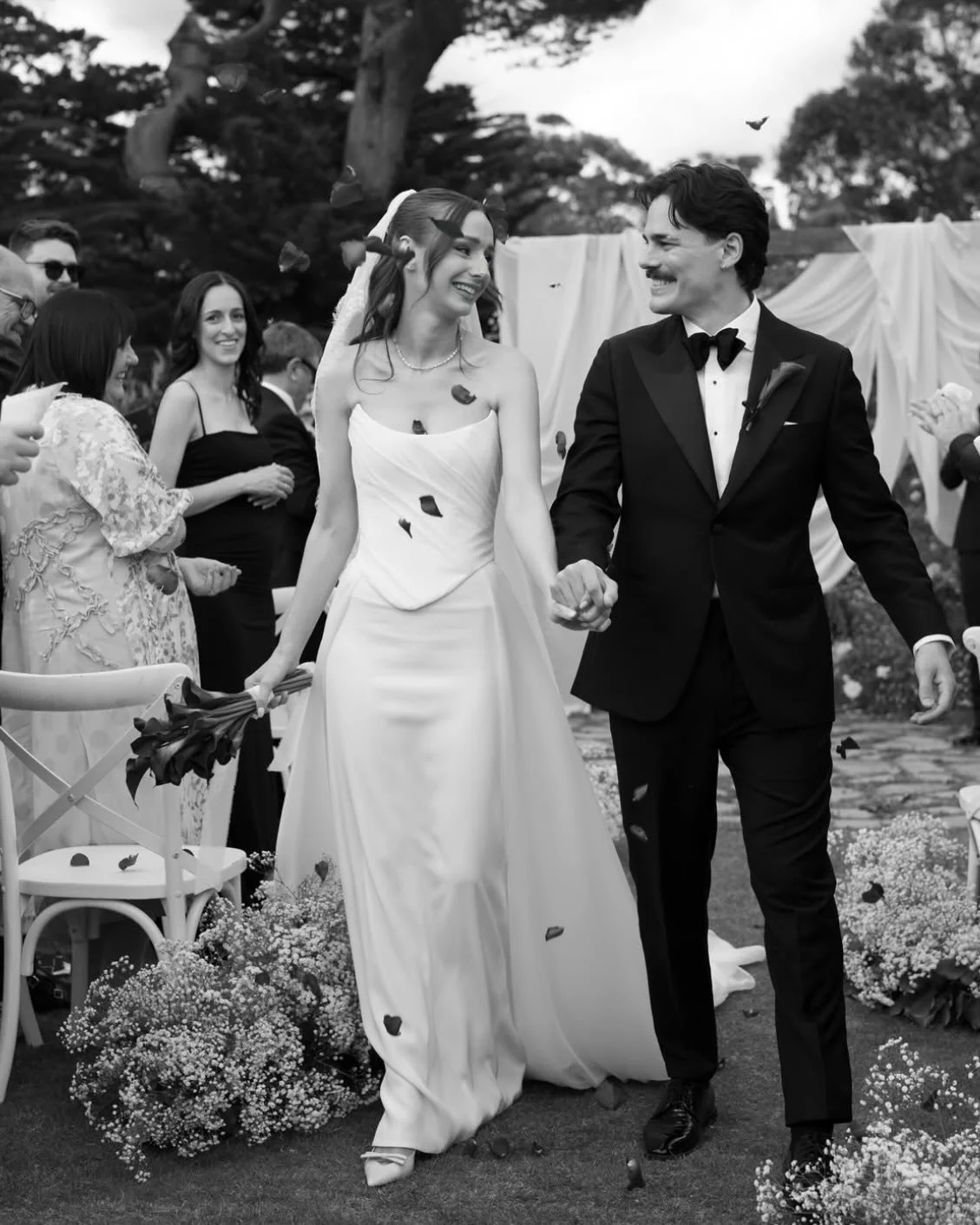 SPHERE BRIDE &mdash; Chic elegance with the @kyhabride  Ruby corset and Twilight skirt on bride @biancamerrin_, perfectly styled with our custom Sphere overskirt for an added touch of drama. Explore, fit and order our full Kyha Bride collection at ou