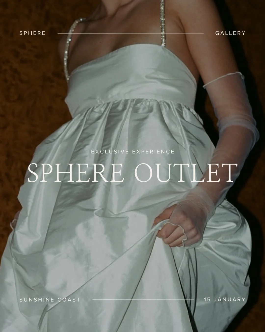 Launching This Thursday &mdash; Weekly at Sphere Outlet, Sunshine Coast

Join us every Thursday from 12:00pm &ndash; 6:30pm for our exclusive Sphere Outlet experience on the Sunshine Coast.

Shop a curated selection of off-rack, ready-to-go gowns, in