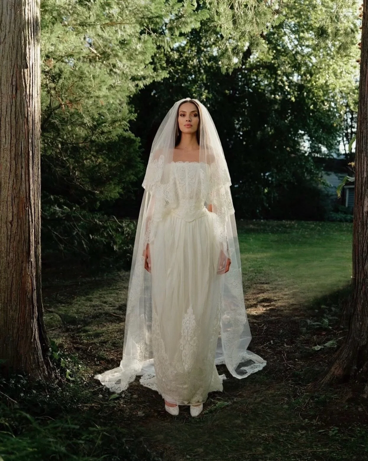 COMING SOON &mdash; NEW @selinemeisler.nyc The Iris Corset, The Lindsey Skirt, and The Alli Veil. 

A strapless lace corset with a sculpted silhouette, paired with a silk crinkle chiffon skirt finished with delicate lace appliqu&eacute;s, and a roman