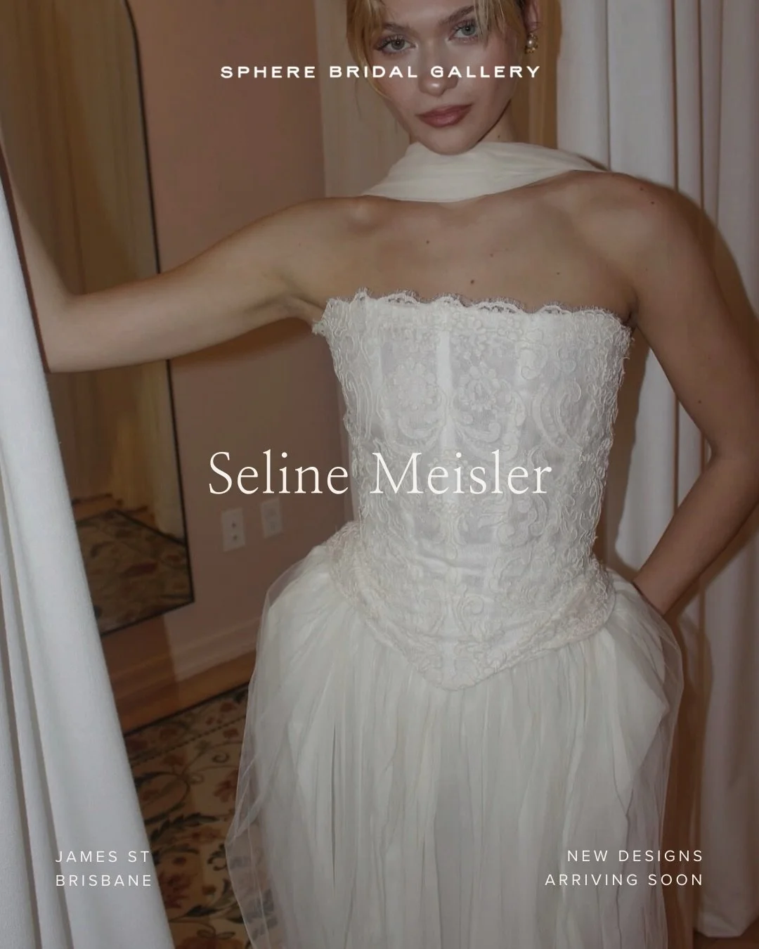 ARRIVING SOON &mdash; NEW @selinemeisler.nyc The Iris Corset, The Lindsey Skirt, and The Alli Veil. 

This dreamy vintage inspired skirt and corset combination from Seline Meisler NYC is in high demand, blending French lace appliqu&eacute;, sculptura