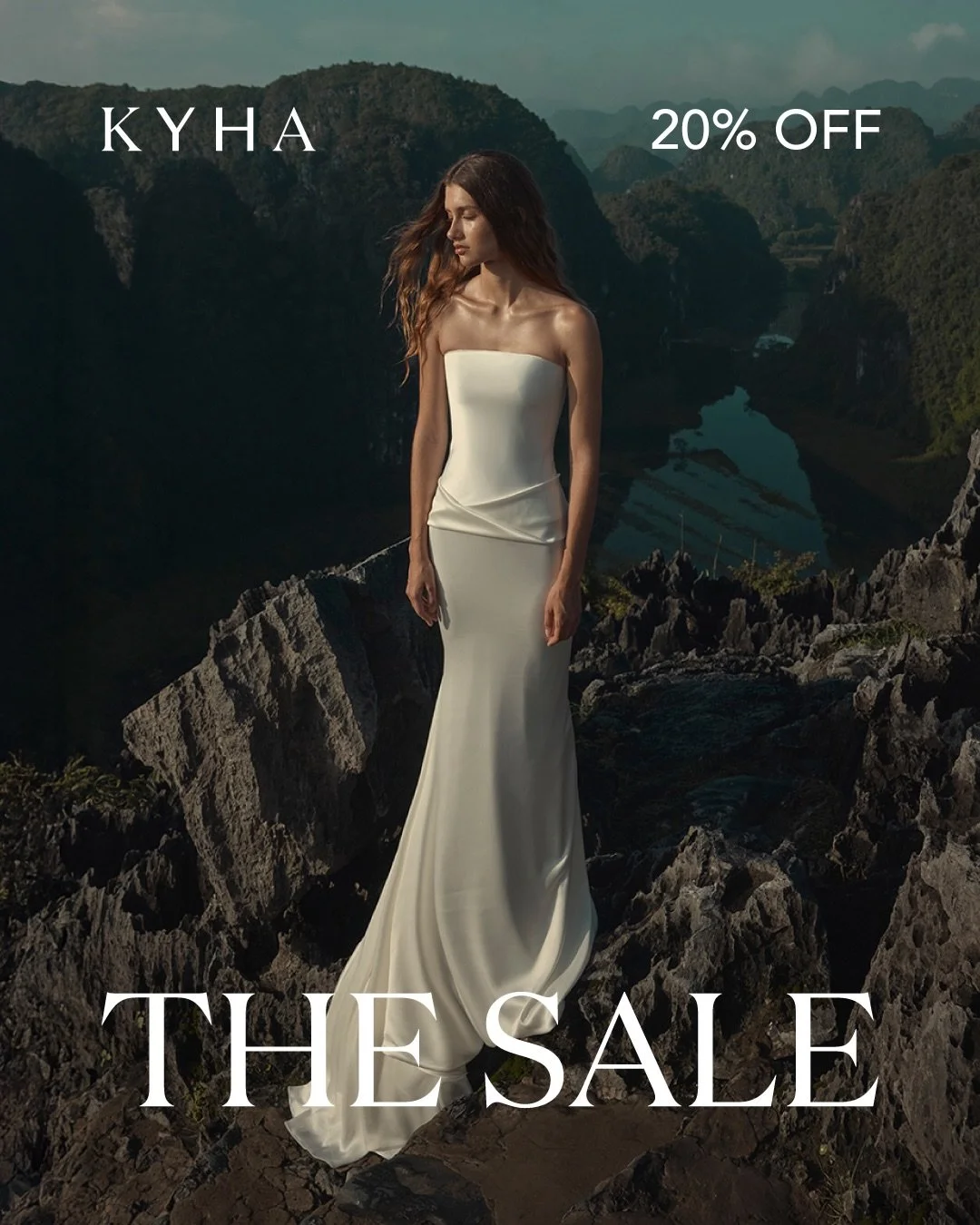 KYHA BRIDE &mdash; The Sale. Now live. 

Shop 20% off @kyhabride gowns at Sphere James Street.

Book now to secure your appointment. Sale expires end of March. 

Terms &amp; Conditions apply.