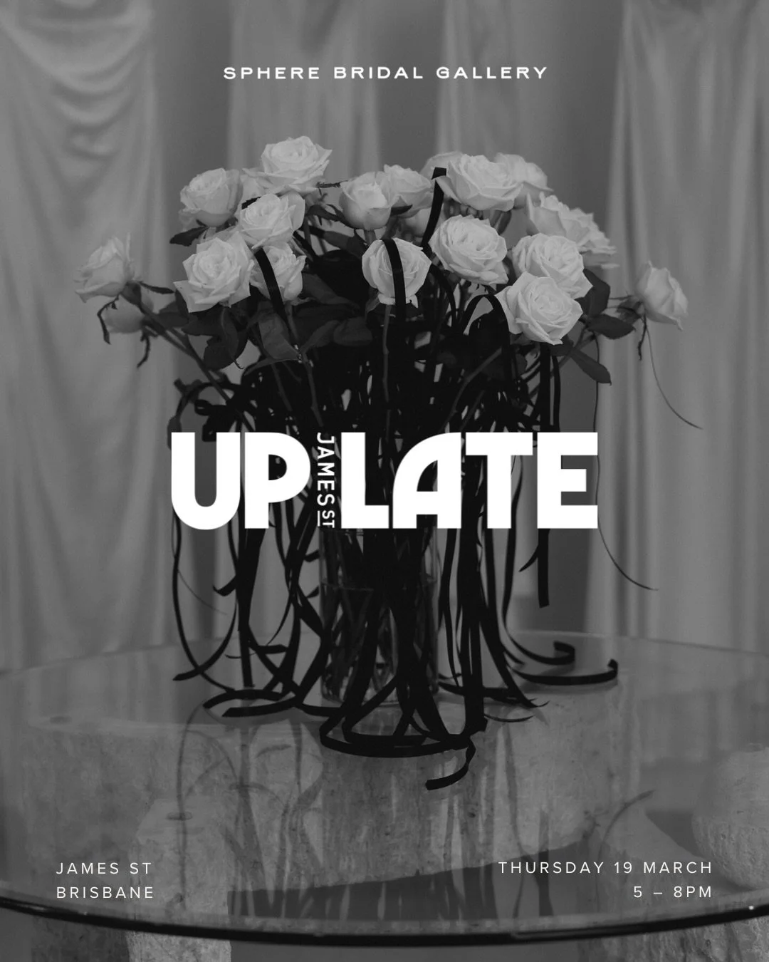 JAMES ST UP LATE &mdash; Sphere Bridal Gallery joins @jamesstbne Up Late for an evening bridal experience. 

Thursday 19 March. 5pm &ndash; 8pm. 

Explore our curated collection of Sphere designers, experience the gallery after hours and discover you