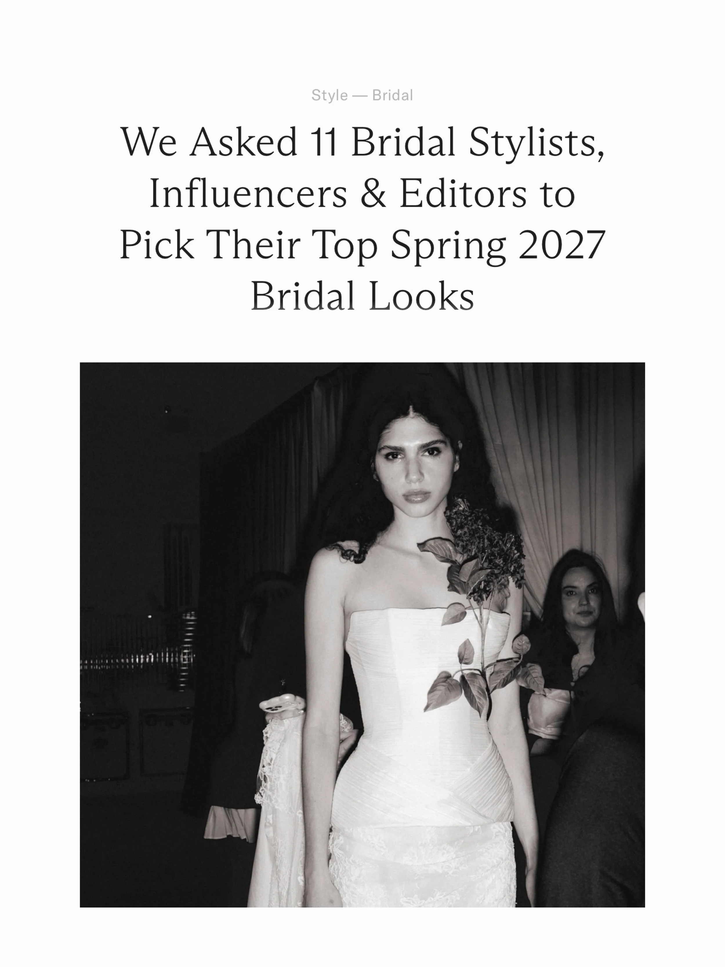 Honoured to see Sphere Bridal Gallery featured in @thewed, written by Kayla McFadden, alongside leading bridal stylists, influencers and editors sharing their top Spring 2027 bridal looks. 

For our Sphere founder Sarah, the season is defined by move