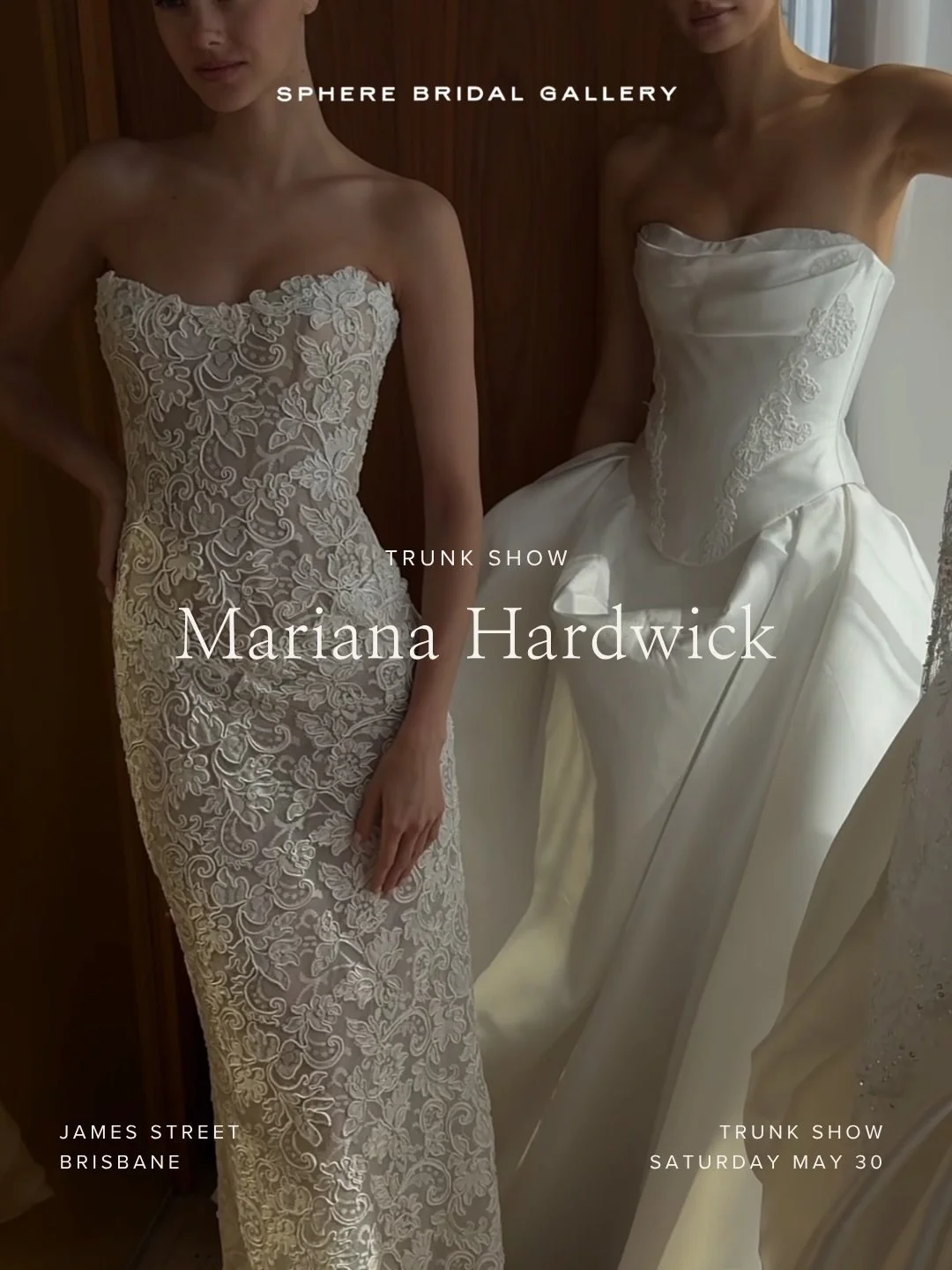 TRUNK SHOW &mdash; MARIANA HARDWICK &mdash; 30 MAY

@marianahardwick gowns speak to the visionary bride, the bride who has a unique style and seeks inspiration from contemporary global fashion landscape.

The latest Mariana Hardwick collection Lumi&e