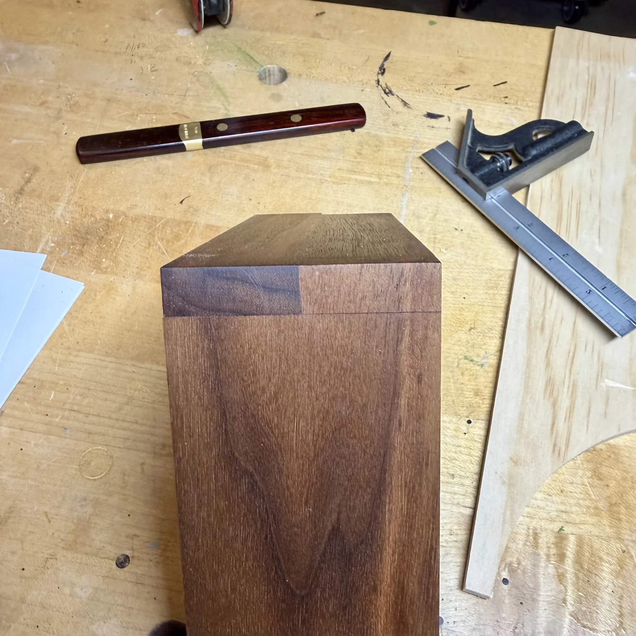 Hand-cut half lap joints