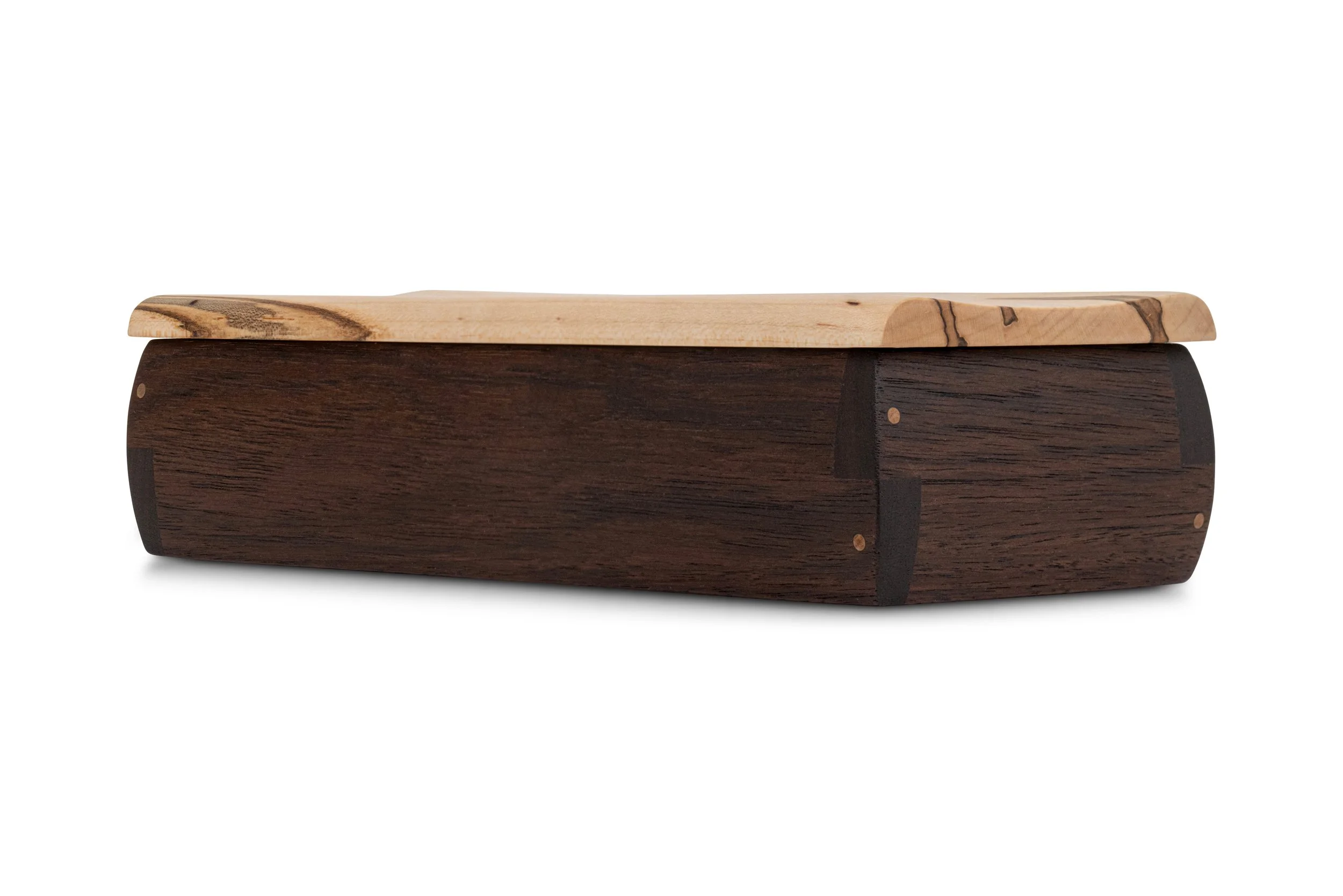 Black Walnut w/ Ambrosia Maple lid - Concave