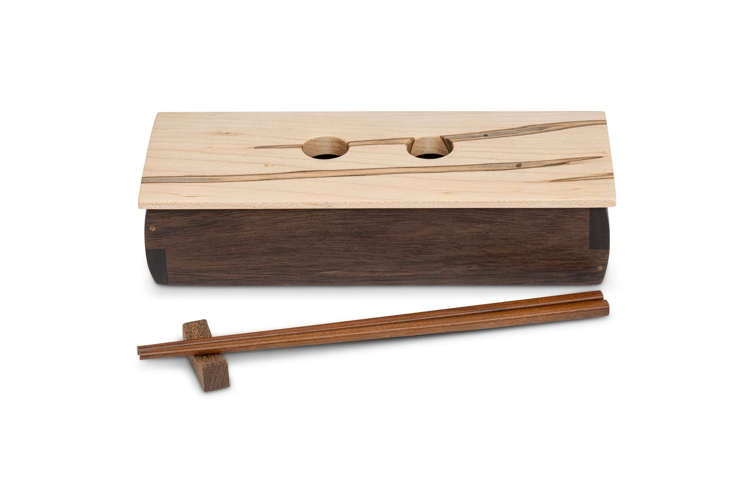 Black Walnut w/ Ambrosia Maple lid - Convex