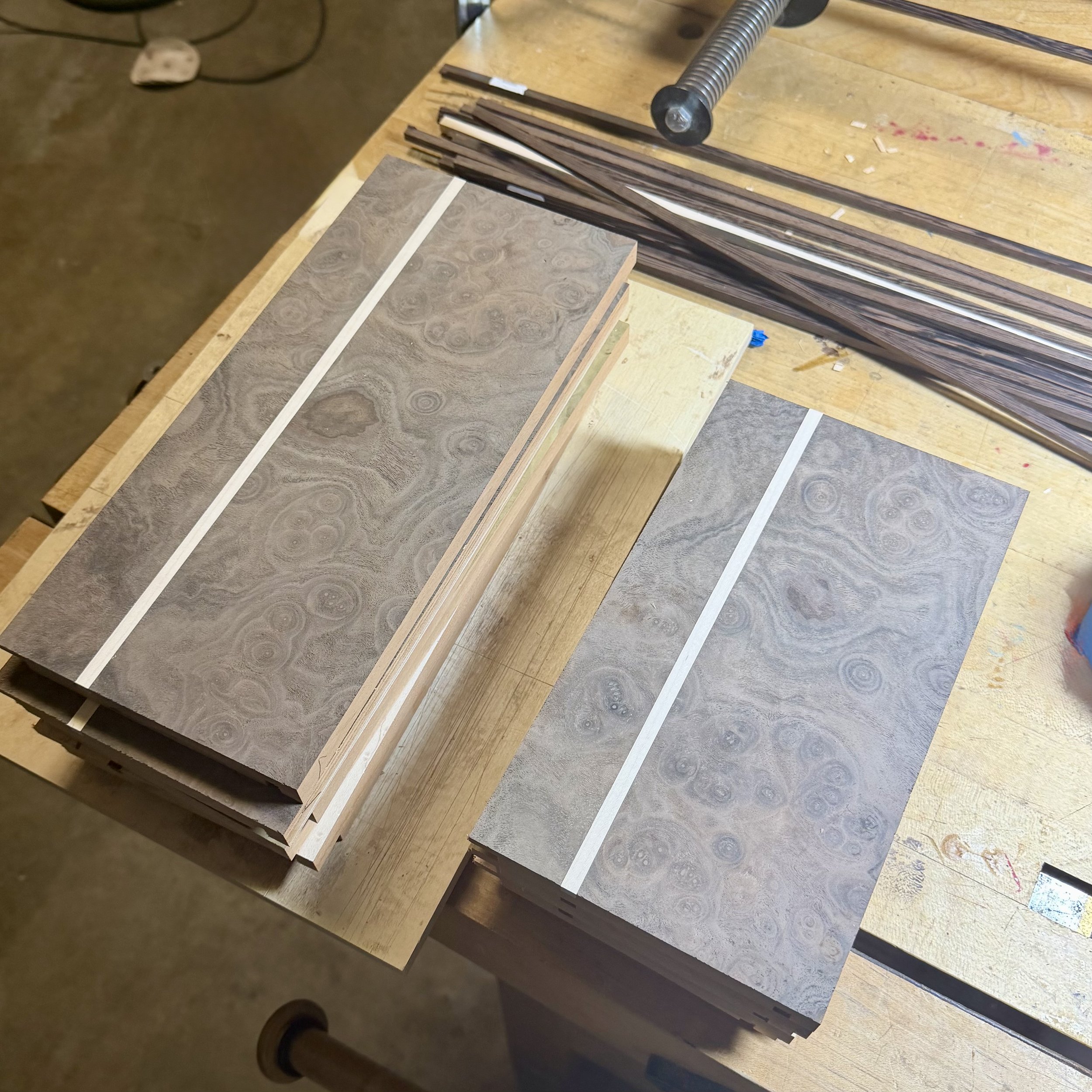 Veneered panels w/ inlay