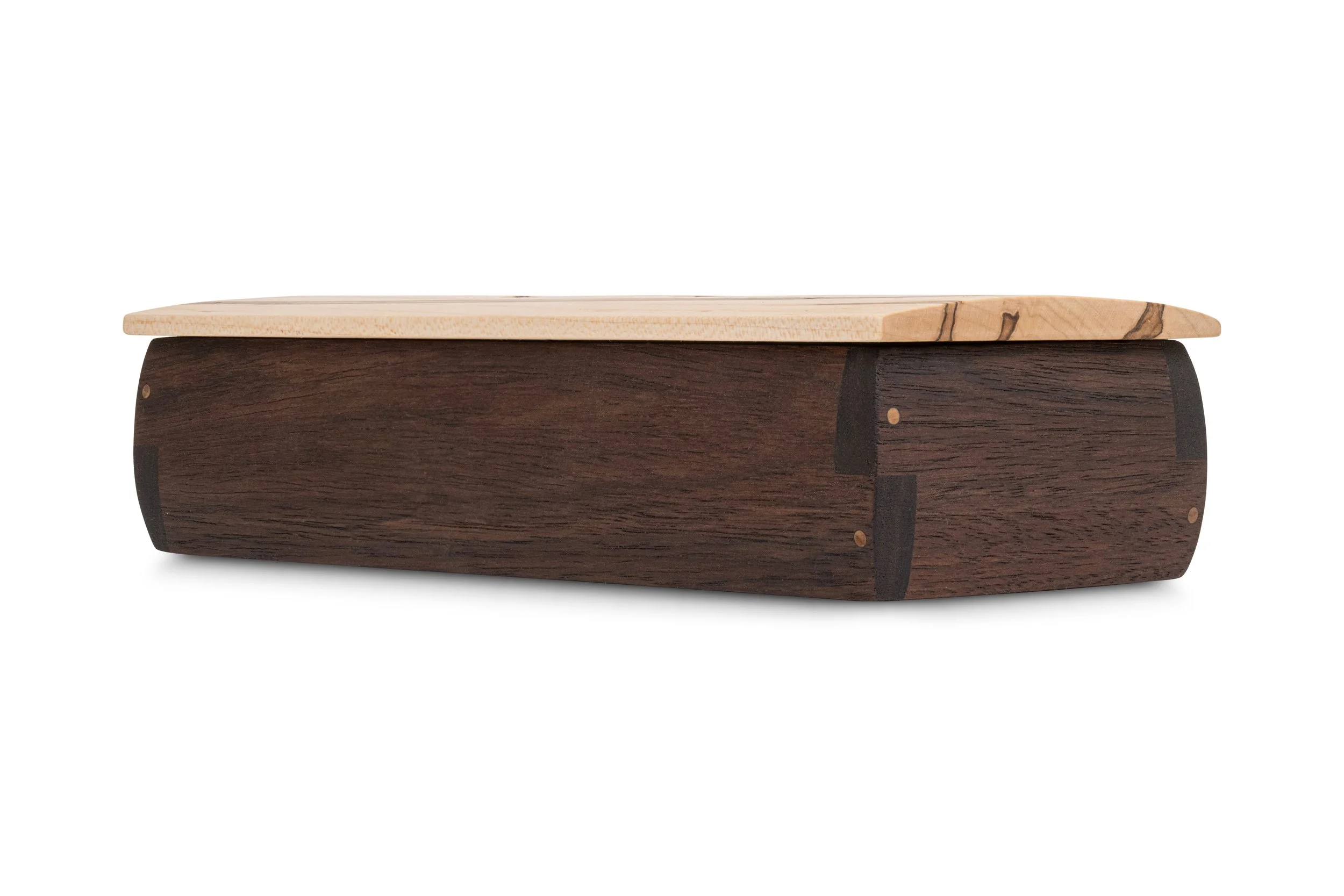Black Walnut w/ Ambrosia Maple lid - Convex