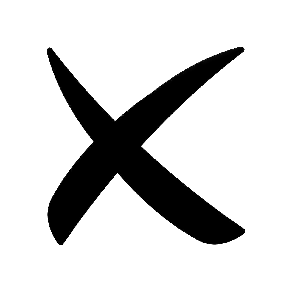 Black check mark symbol on a transparent background.