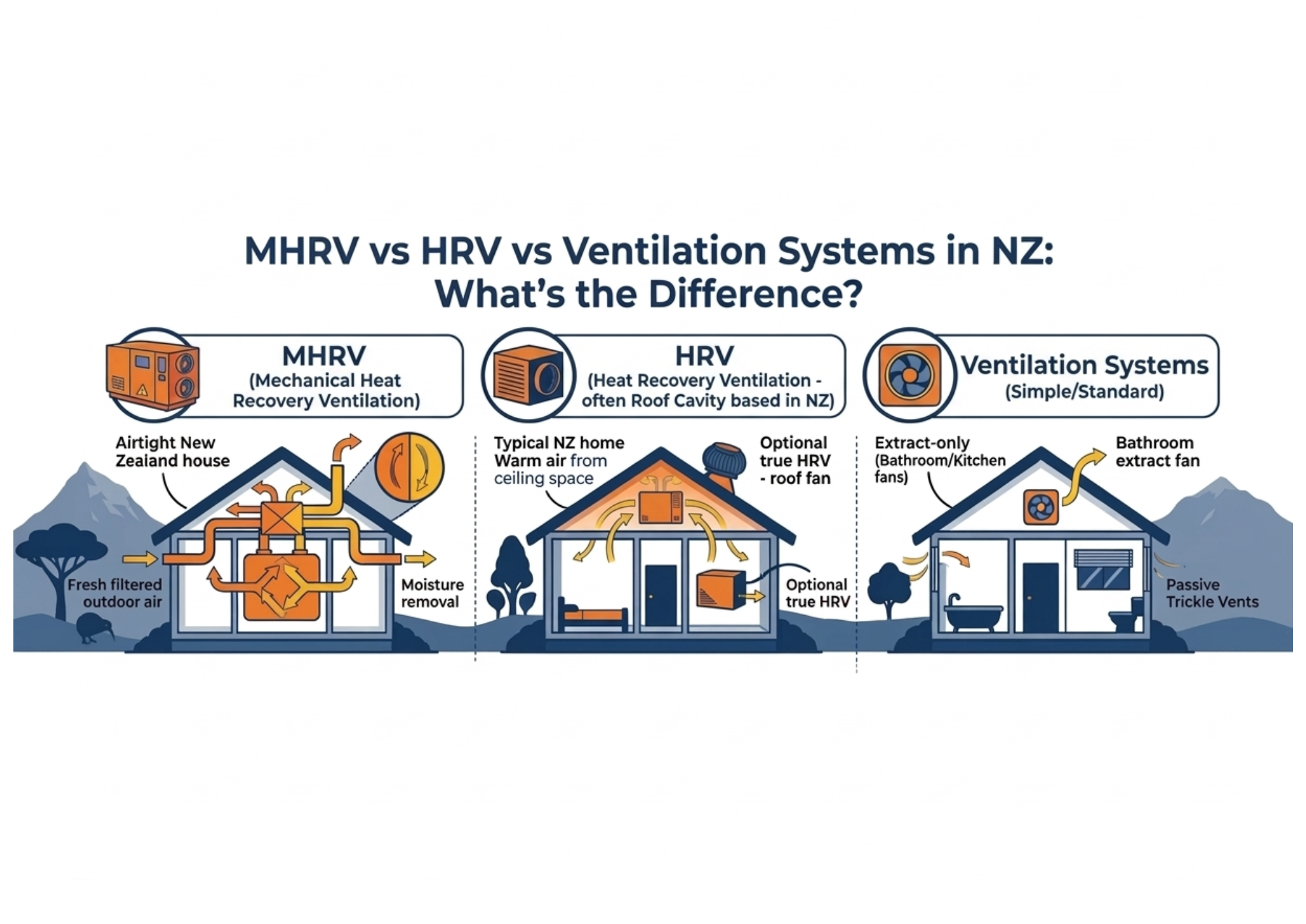 MHRV vs HRV vs Ventilation Systems in NZ: What’s the Difference?