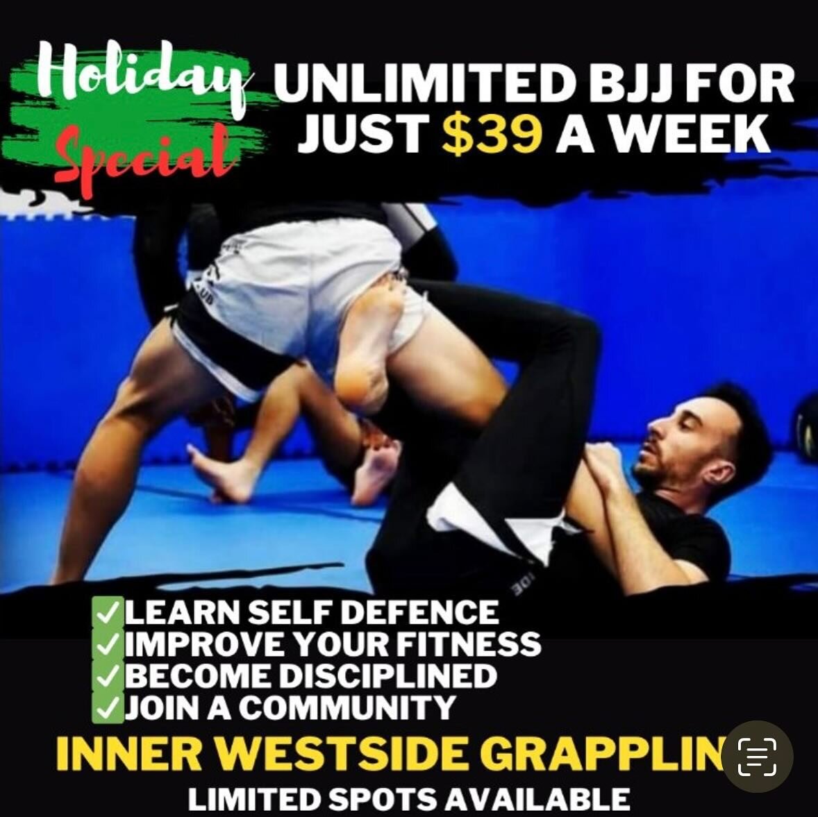 Holiday special! Don&rsquo;t miss out on this offer! Limited spots available #jujitsu #bjj #leglocks #wrestling