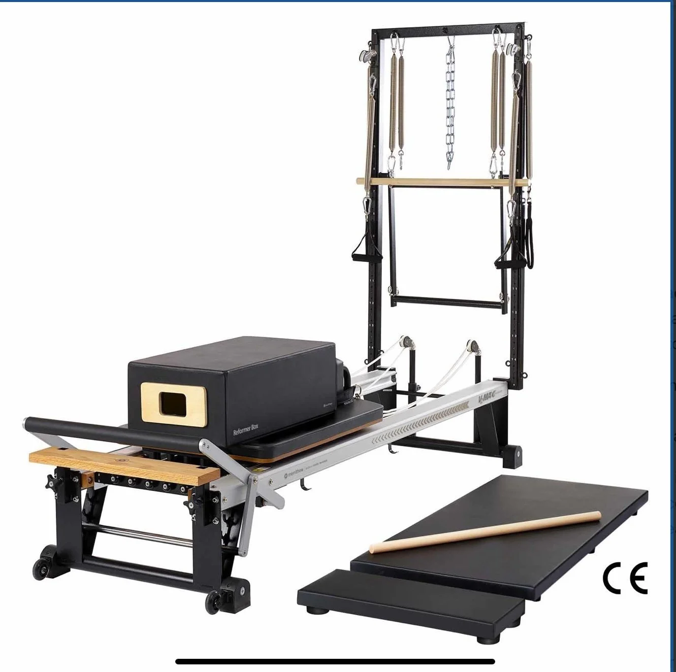 Radical Change Pilates & Wellness uses STOTT Equipment in our studio; this exact setup. Reformer and Tower