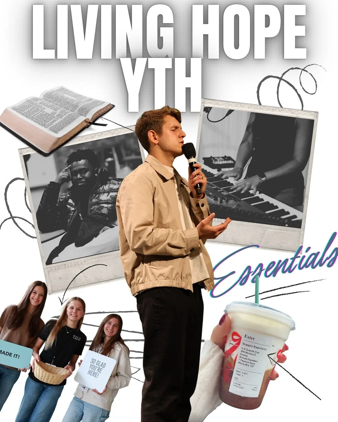 Here is your reminder to bring the essentials to youth tomorrow at 7:00 😉 🔥