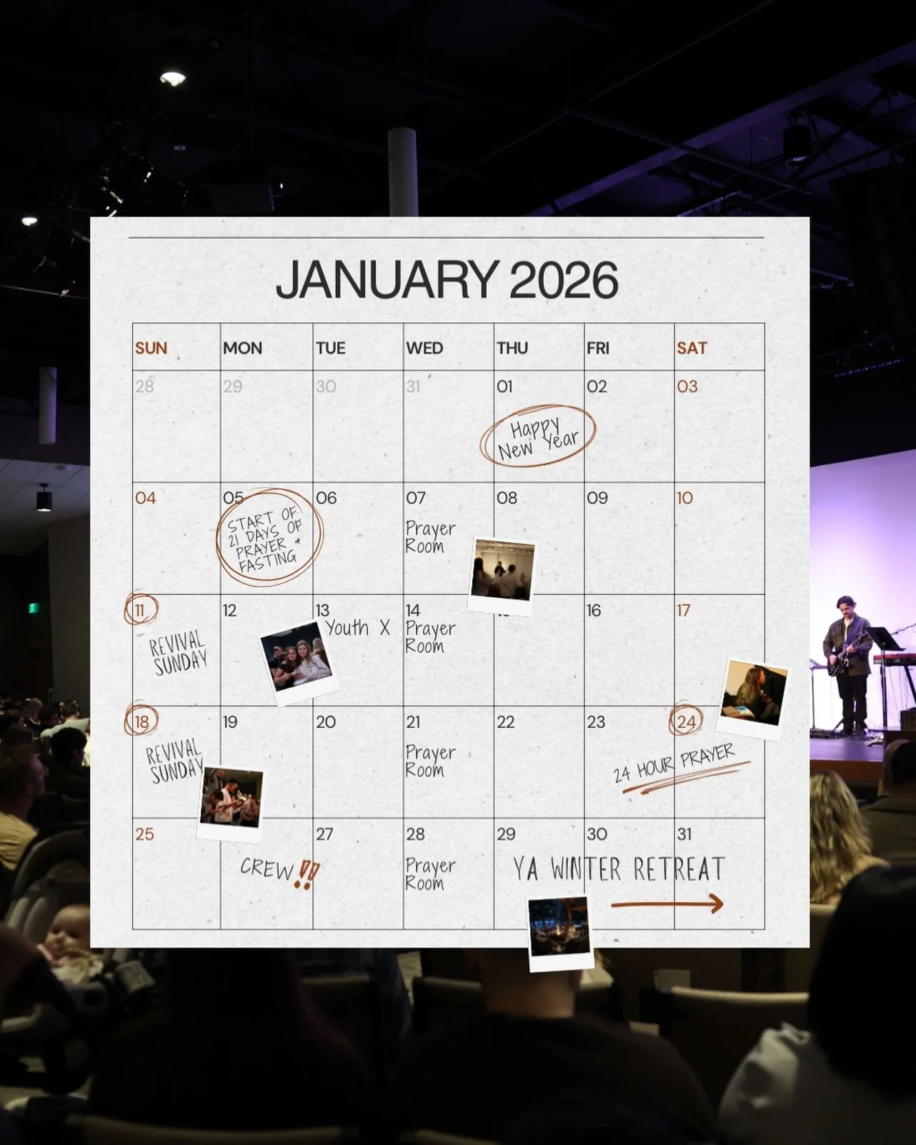 Here&rsquo;s everything you need to know for the month of January! 🙌🏼

Let&rsquo;s kick off the new year together! See you at church tomorrow at 2:00pm 🤩