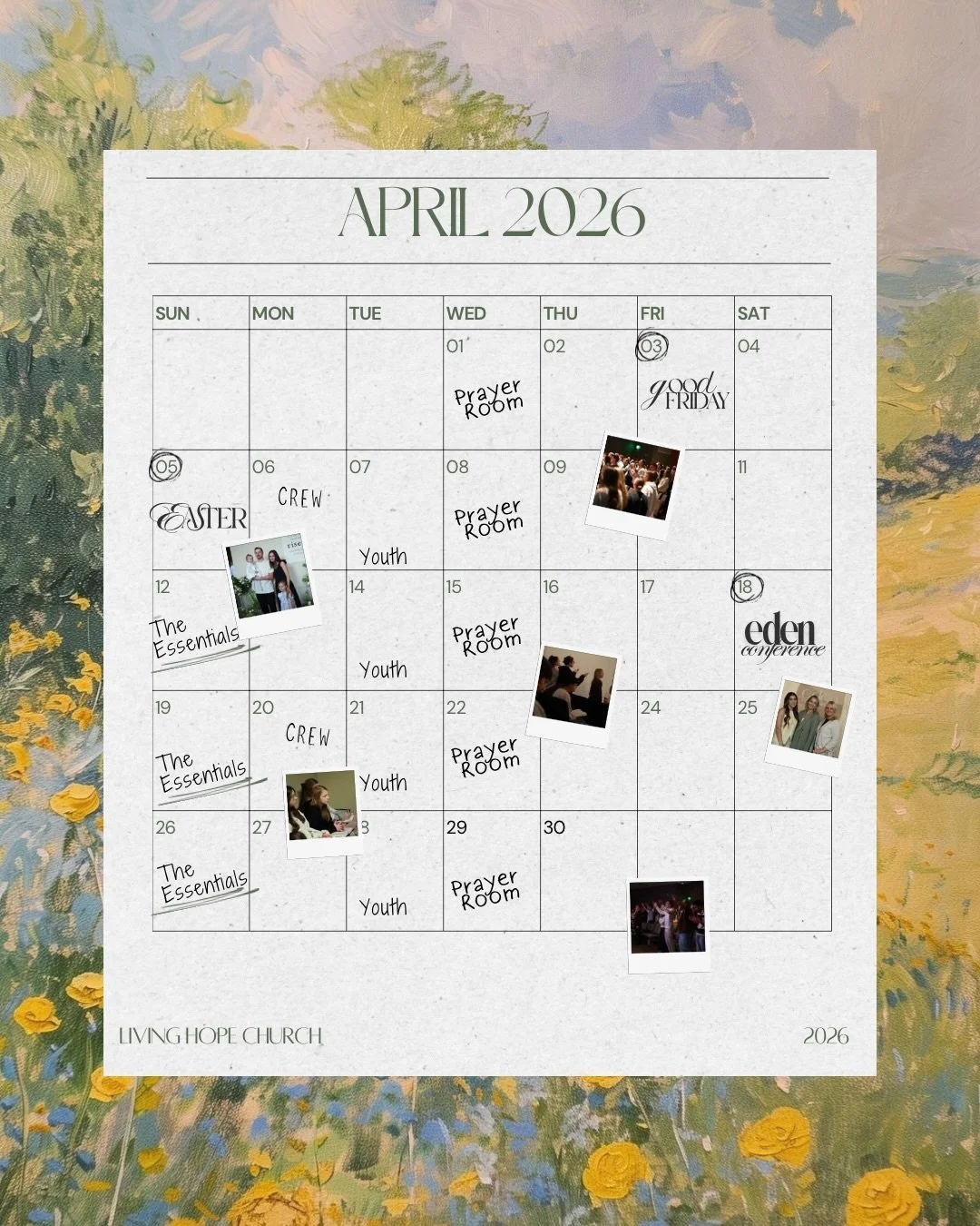 Here&rsquo;s everything you need to know for the month of April! 🌷📆

And mark your calendar for upcoming events we got coming up! 🤩