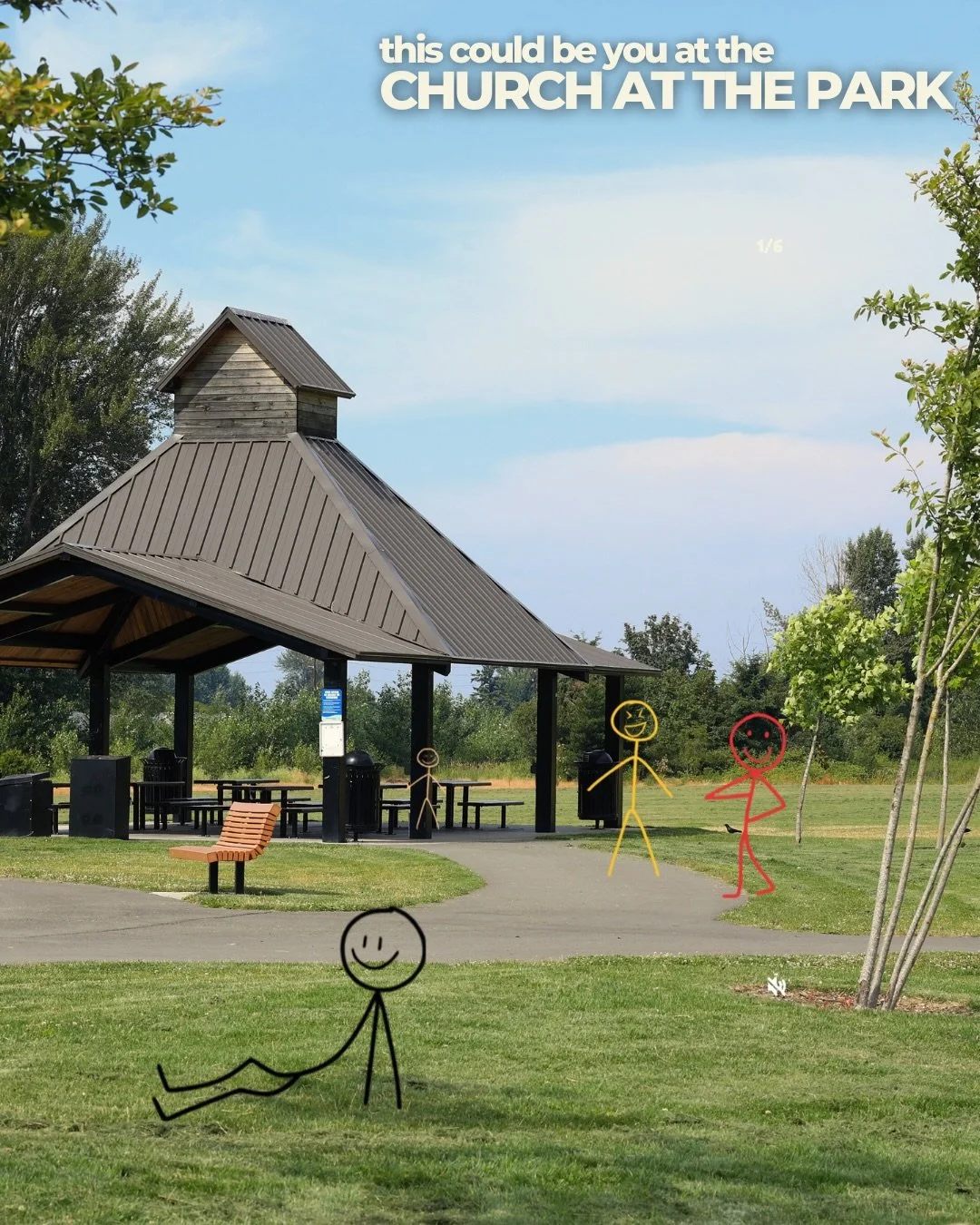 We can picture YOU at Church at the Park!

Join us for our Sunday service at the Park! Spend time in worship and fellowship with our church family and enjoy the rest of the afternoon with BBQ, volleyball, and lawn games!🏐🍔👏

⏰11:00AM 
📍Van Doren 