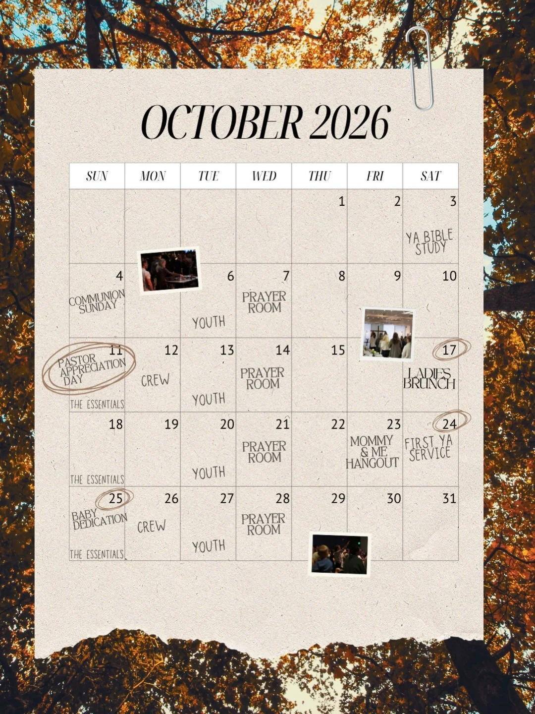 October at Living Hope🍂

So much is happening this month! Mark your calendars&mdash;you won&rsquo;t want to miss it 🤎