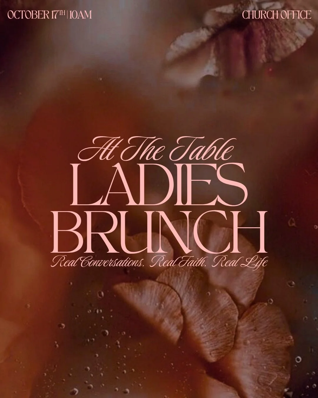 We&rsquo;re so excited to gather with all the ladies on October 17th for a Ladies Brunch! 💗

Join us for a morning of connection, good conversation, and time together around the table. Coffee will be provided, just bring your favorite mug for all th