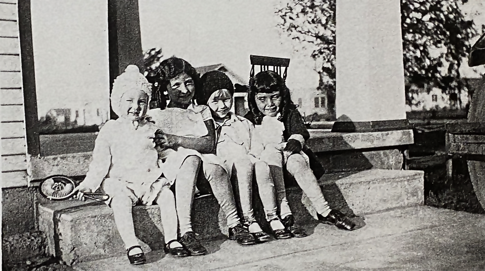 Me with the Krause twins (Dad's family) whom we often visited in Tracy (From L-R) "Buddy", Regina, Me, Kathryn (where Kathy's name came from)