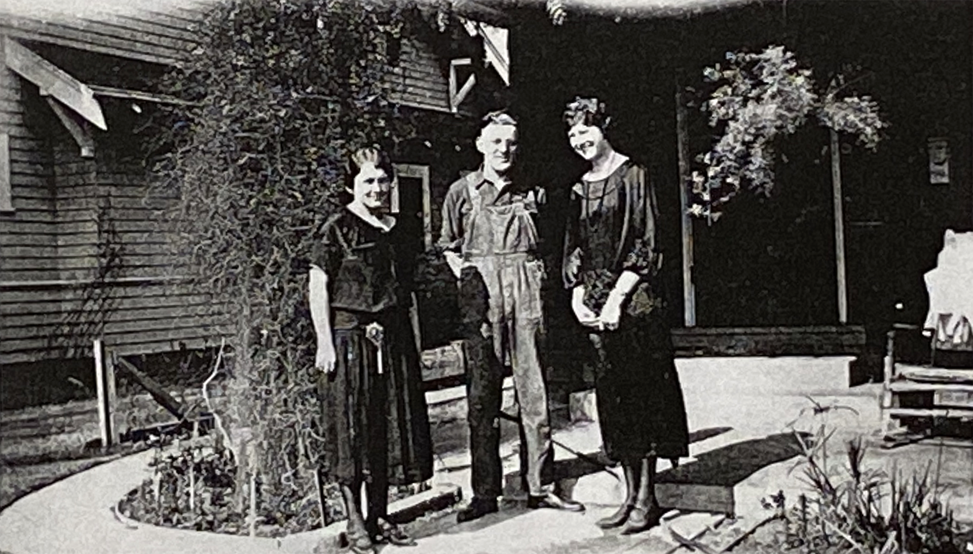 Stella with Floyd and Marie at the Smith home in Fresno